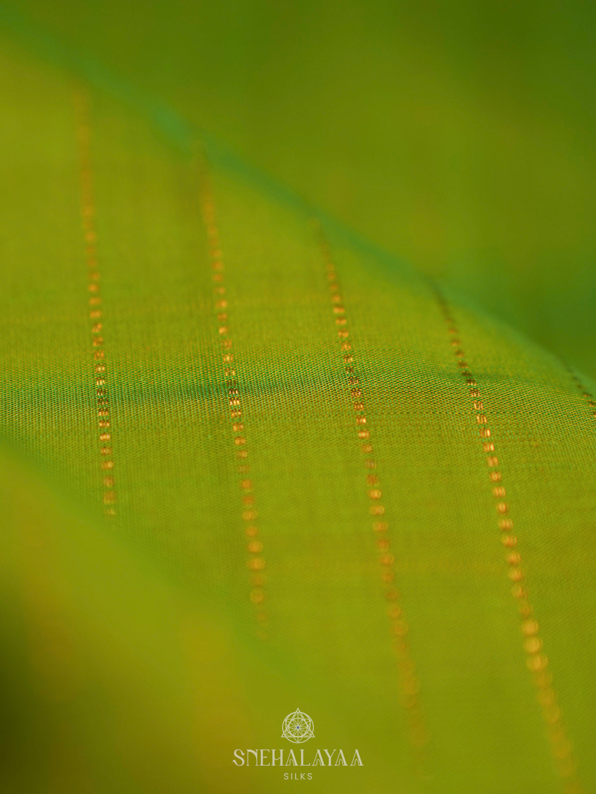 Lime Green Kanjivaram Silk Saree