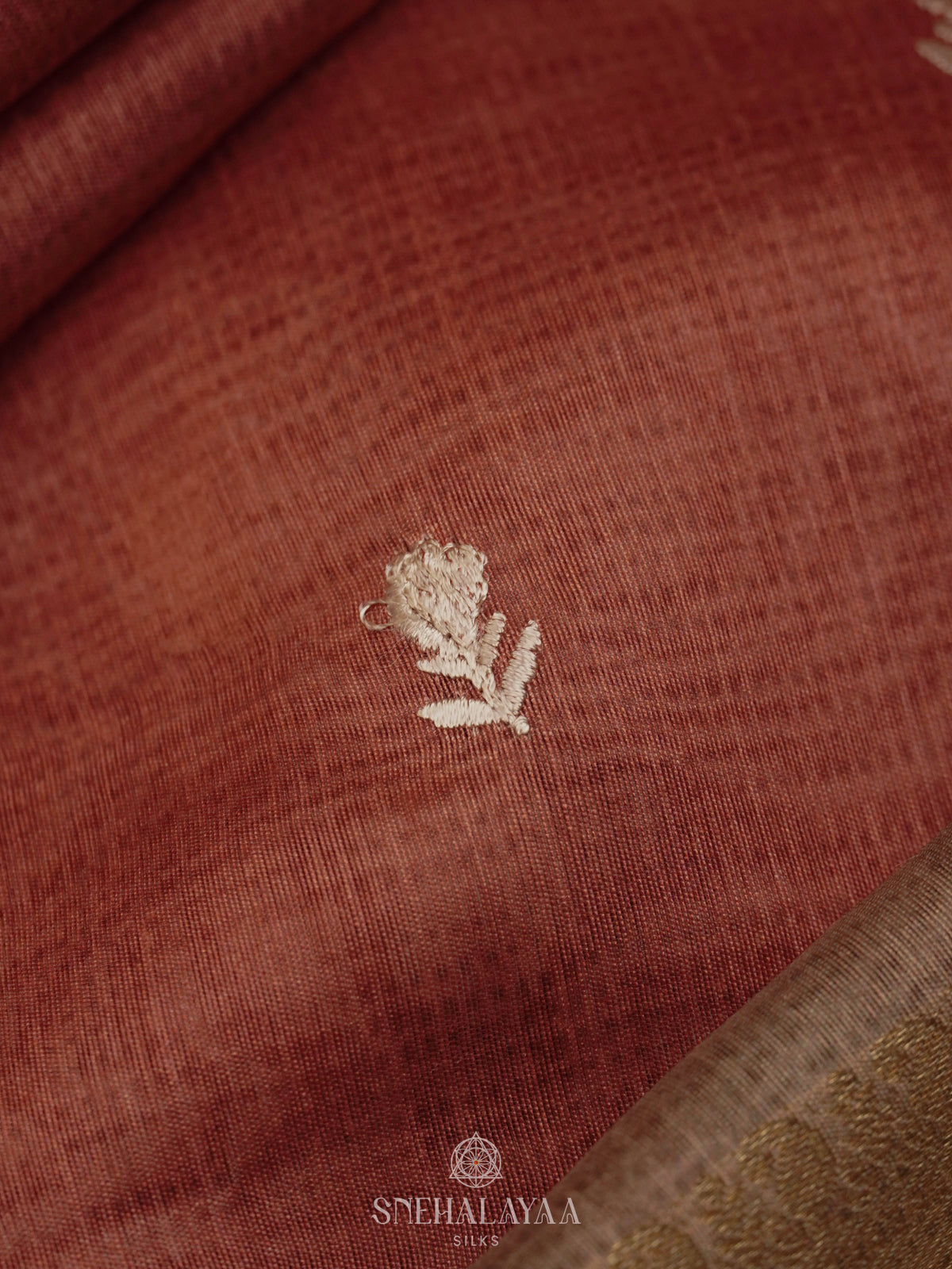 Brown Munga Tussar Saree