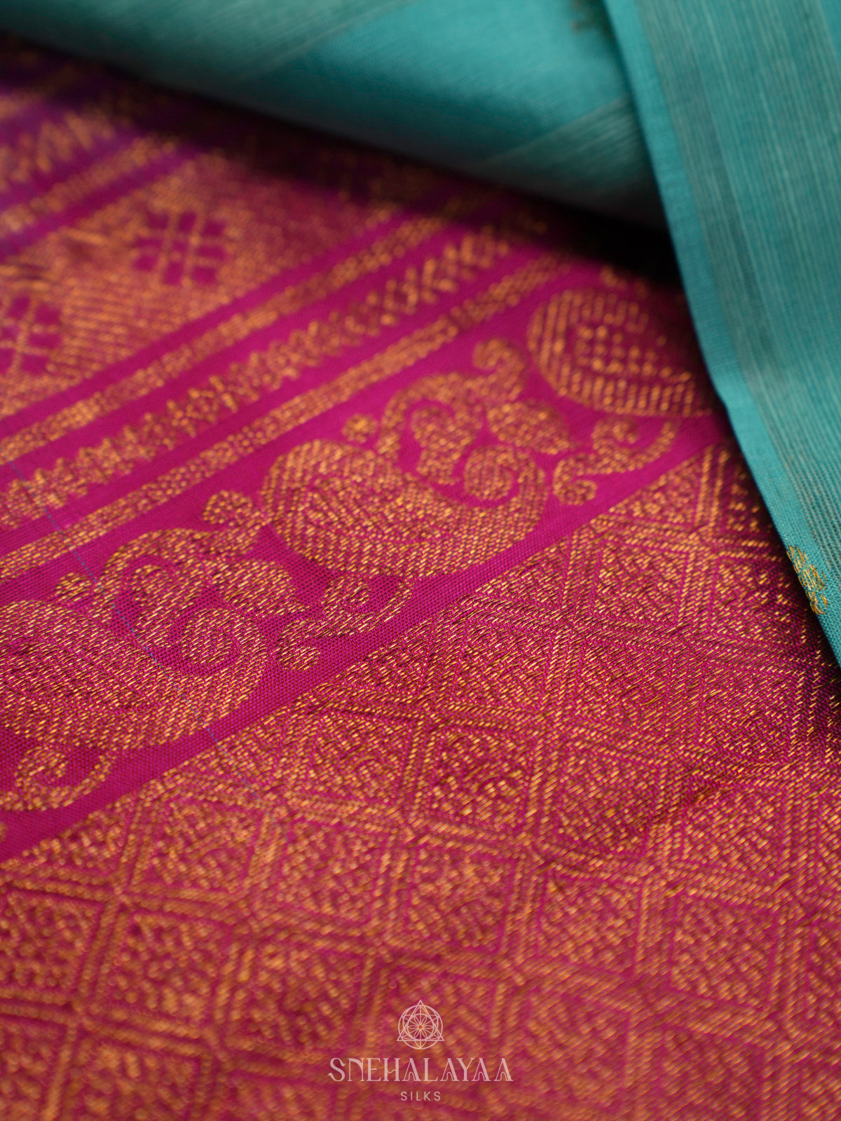 Blue Kanchi Linen Silk Saree