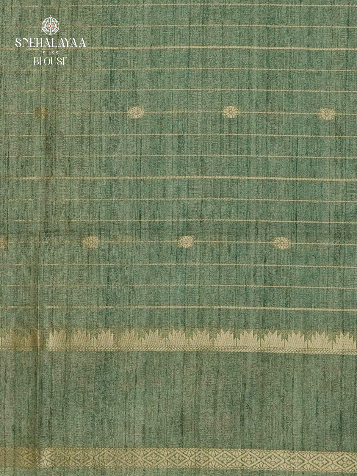 Peacock Blue Tussar Saree