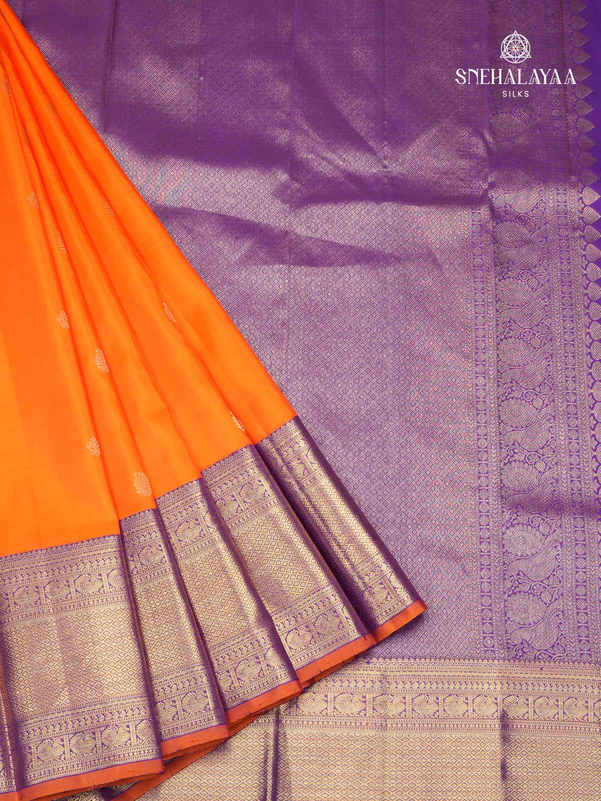 Orange Kanjivaram Silk Saree