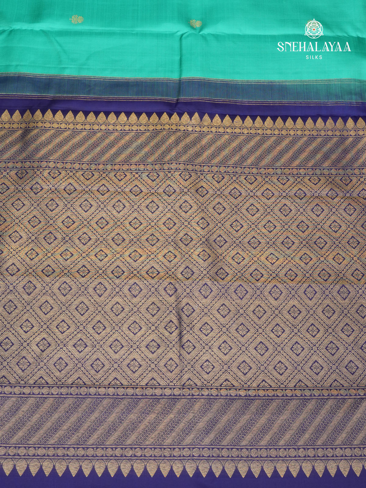 Teal Green Kanjivaram Silk Saree