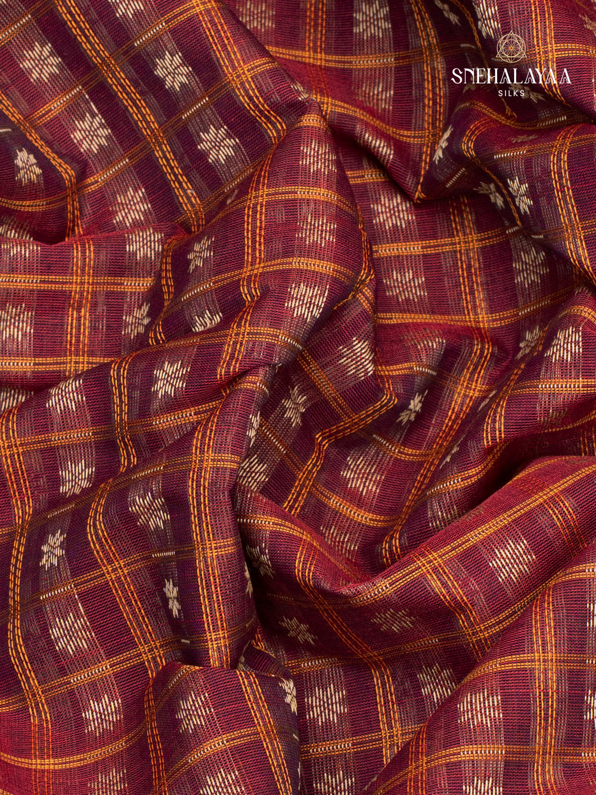 Maroon Kanchi Cotton Saree