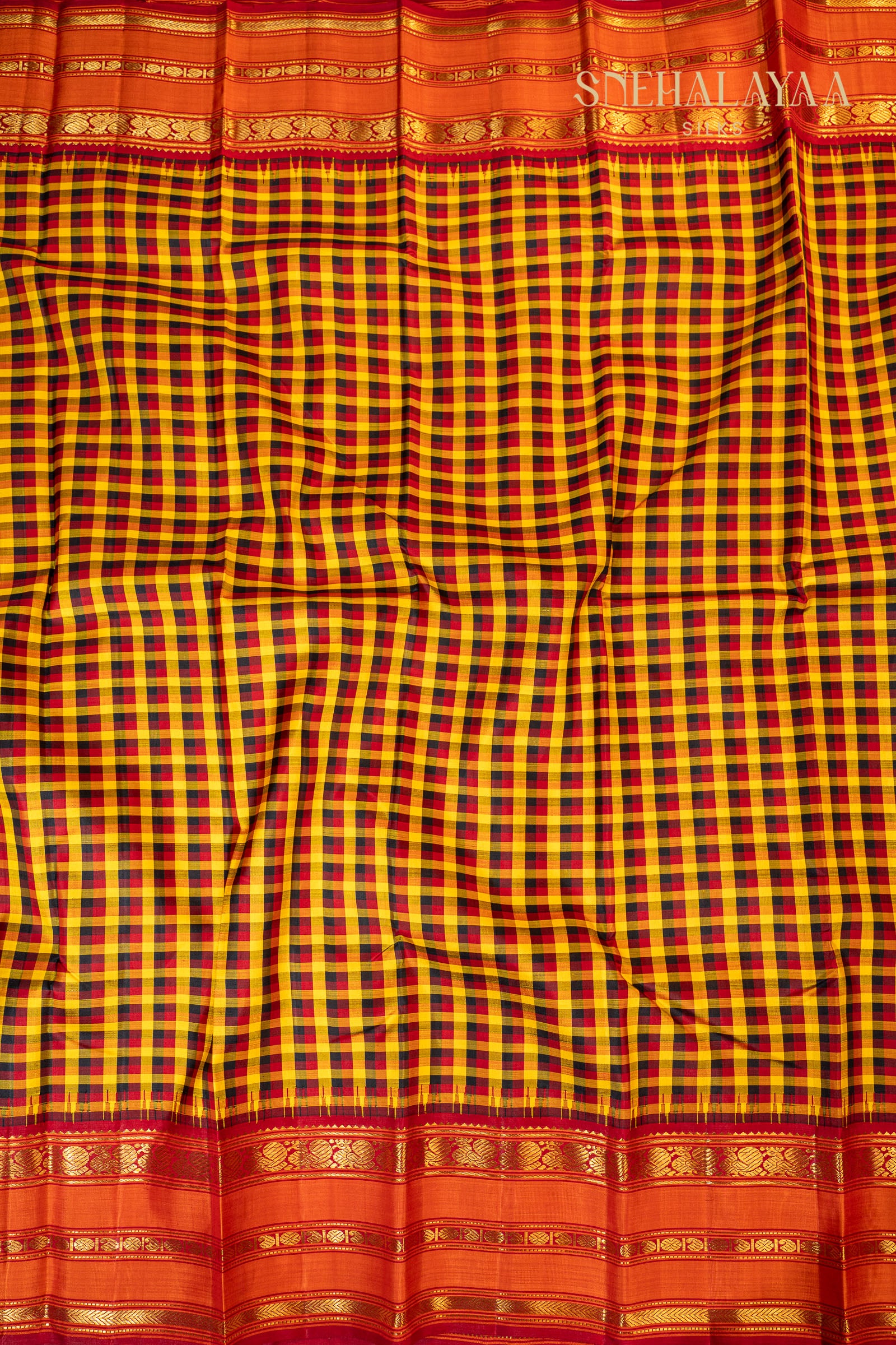 Multicolor Kancheevaram Silk Saree