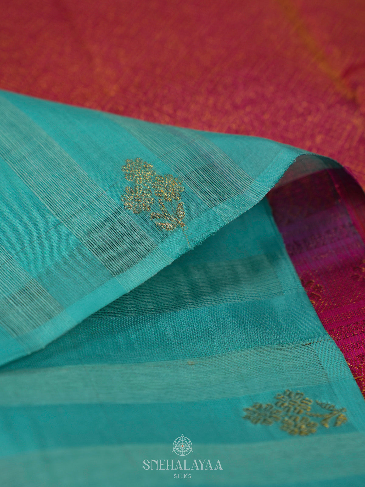 Blue Kanchi Linen Silk Saree