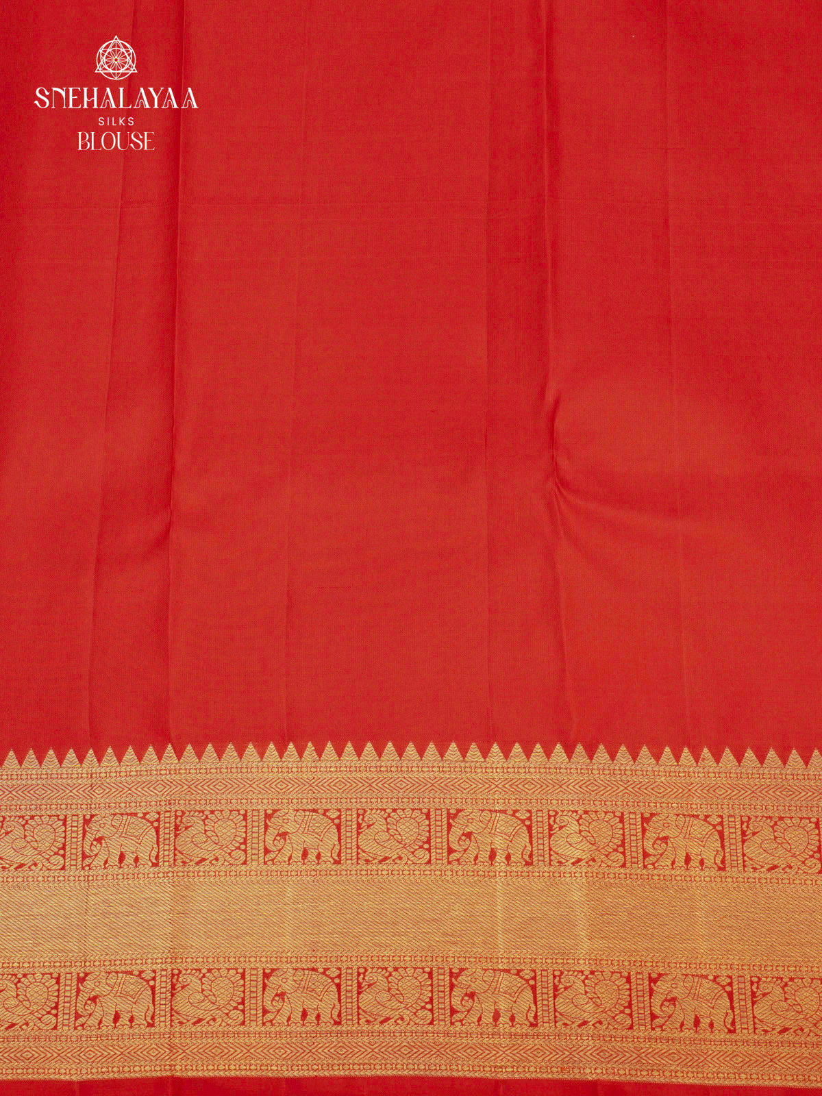 Rust Orange Kanjivaram Silk Saree