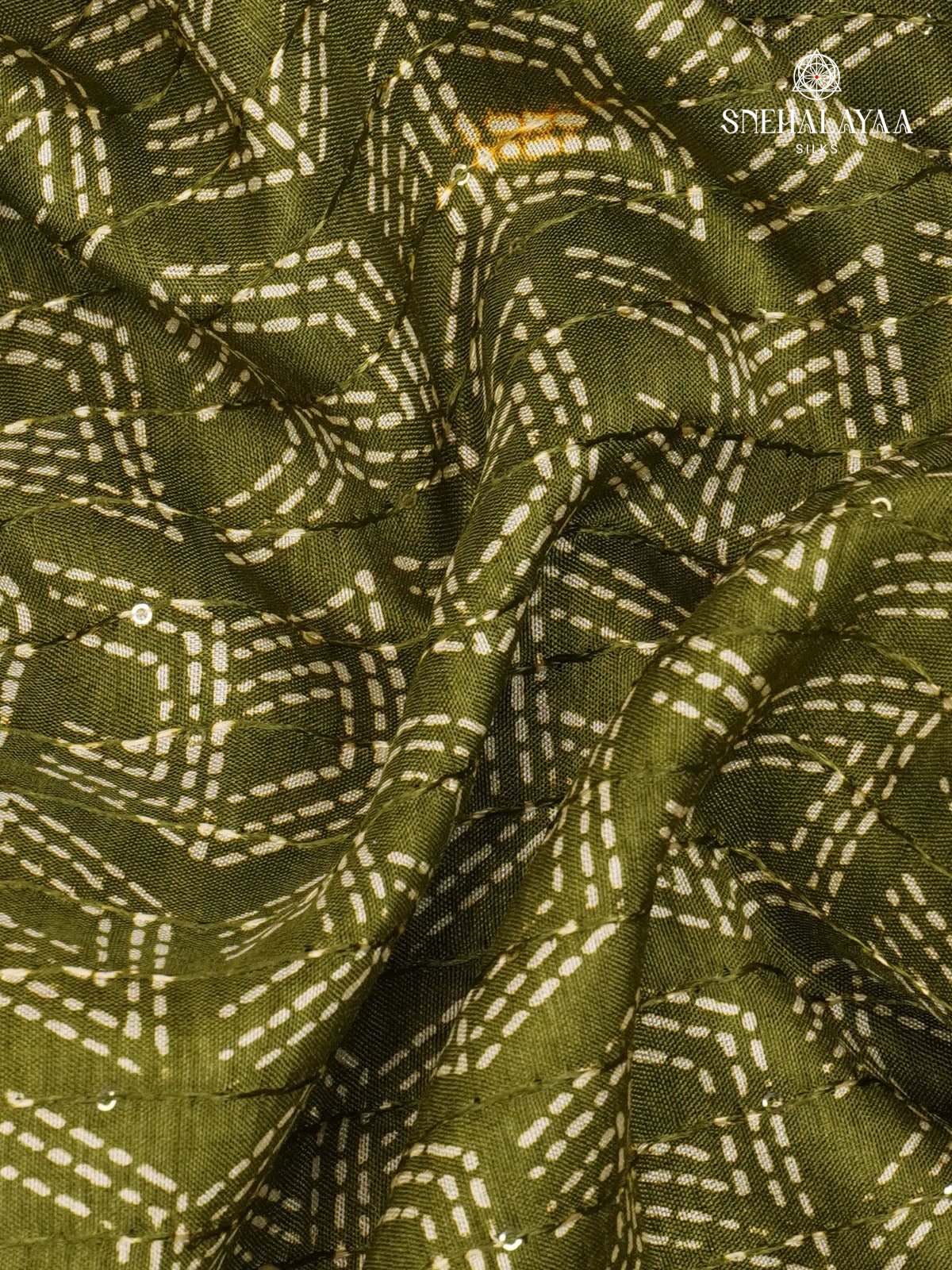 Olive Green Dola Silk Saree