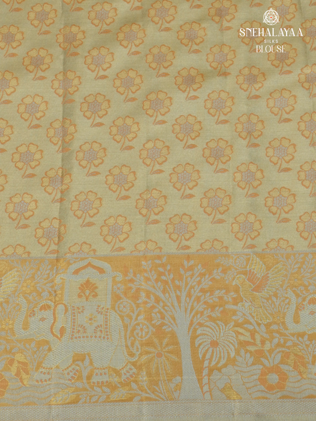 Pastel Green Art Silk Saree