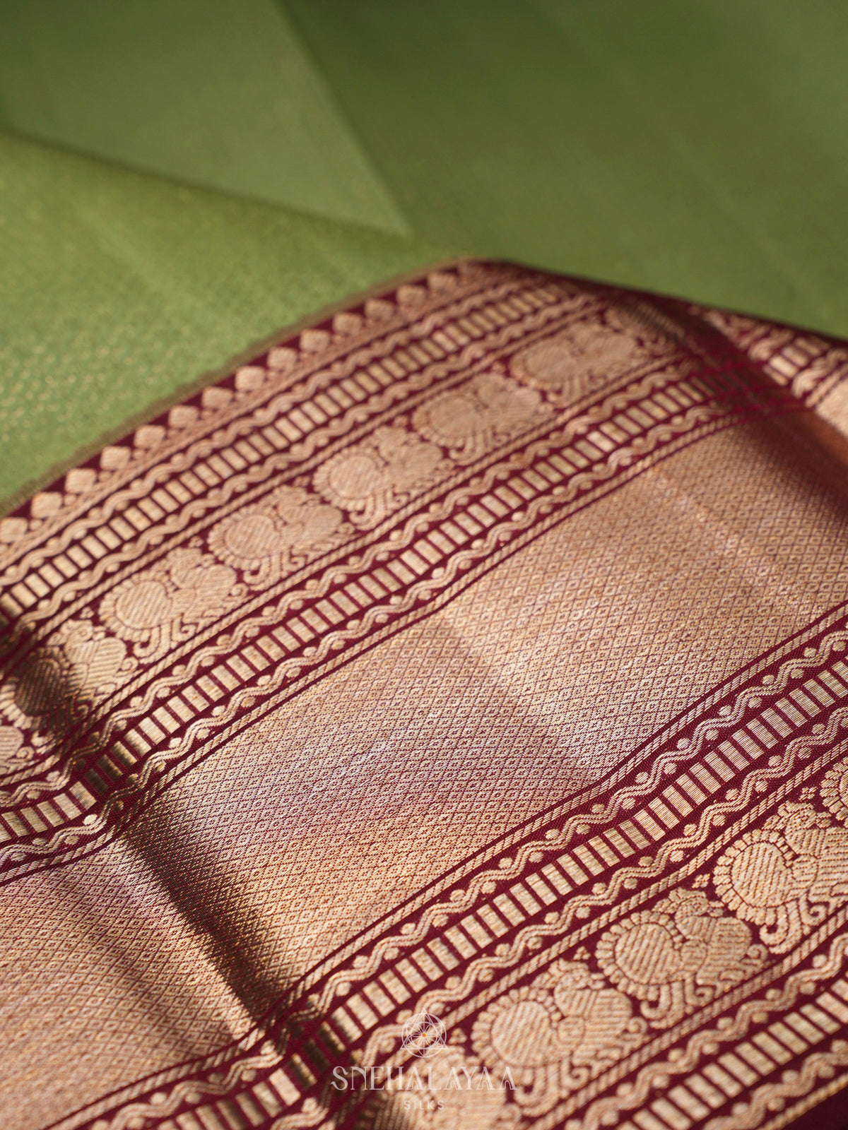 Pista Green Kanjivaram Silk Saree