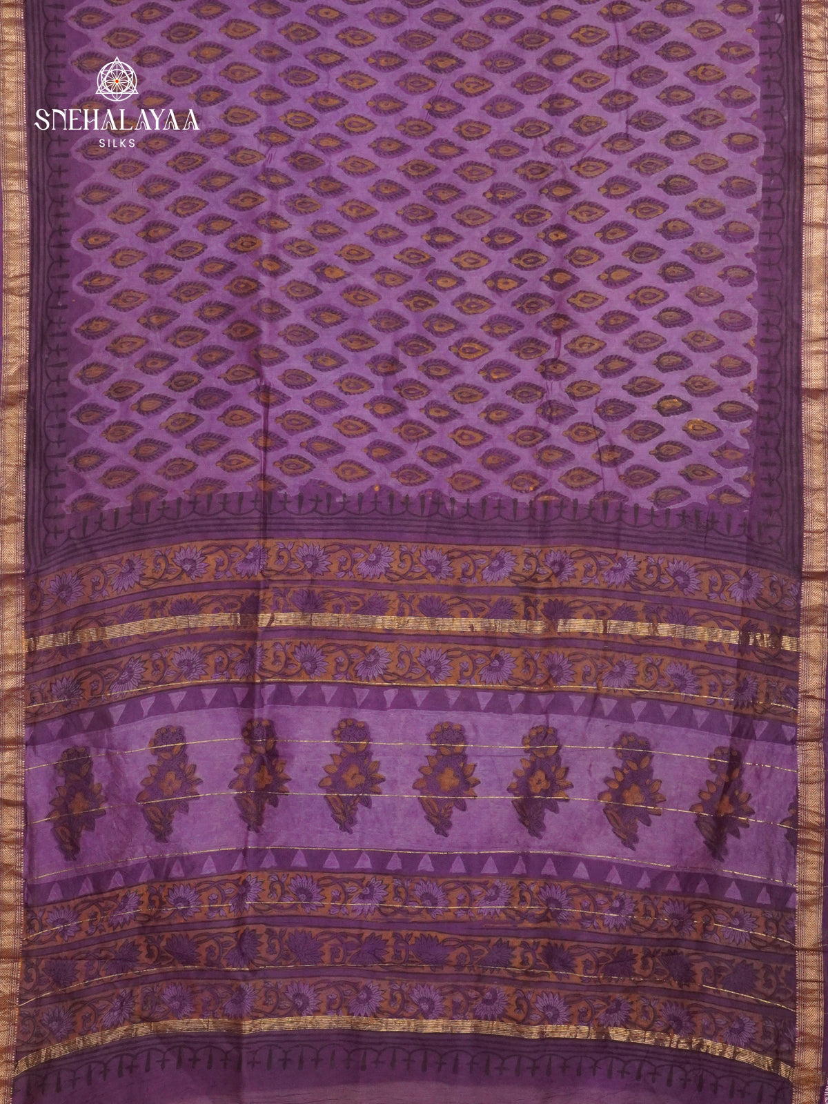 Violet Chanderi Saree