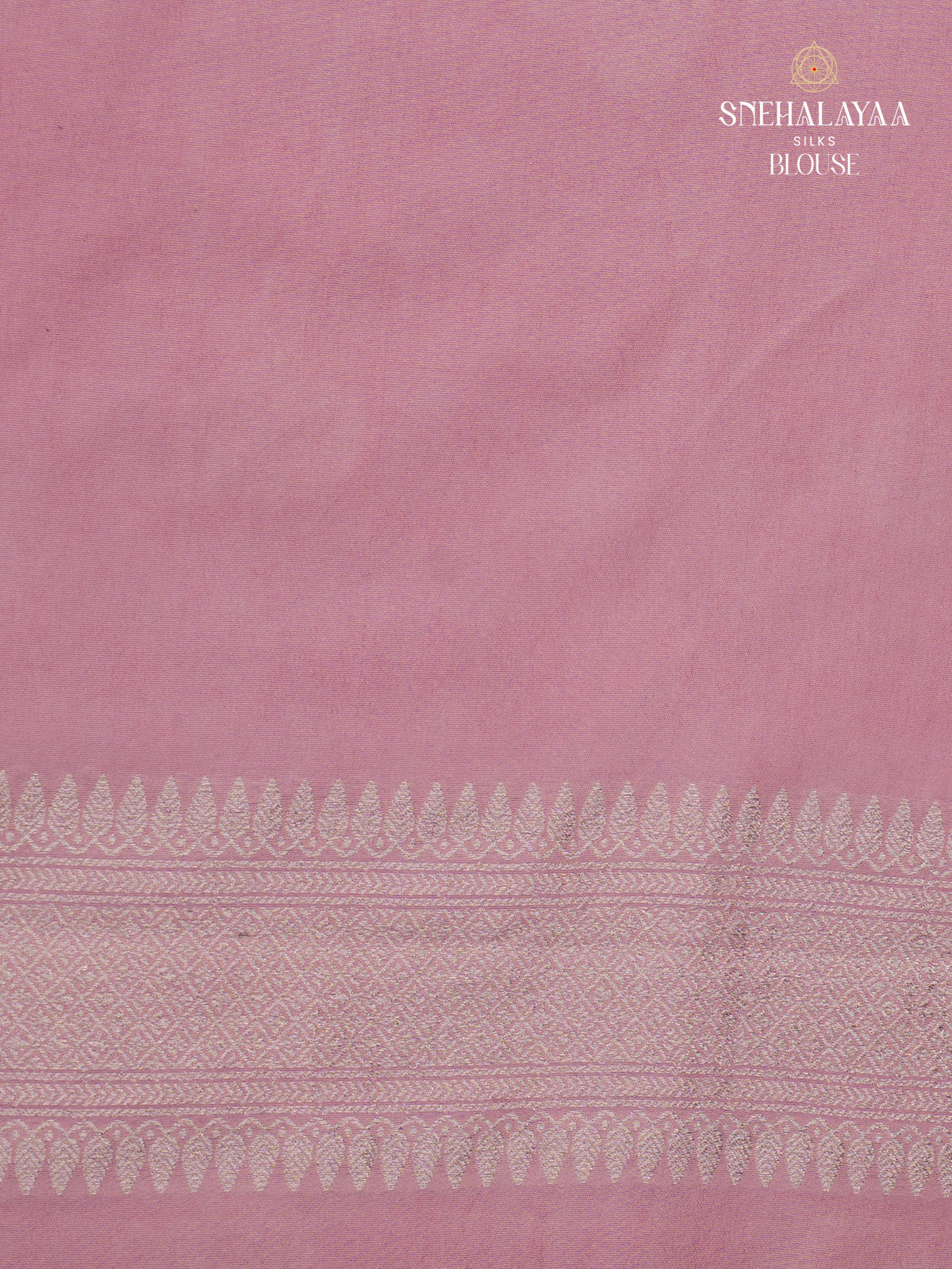 Pale Pink Satin Banaras Saree