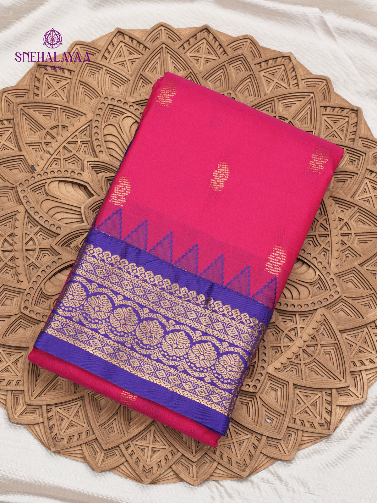 Rani Pink Gadwal Silk Saree