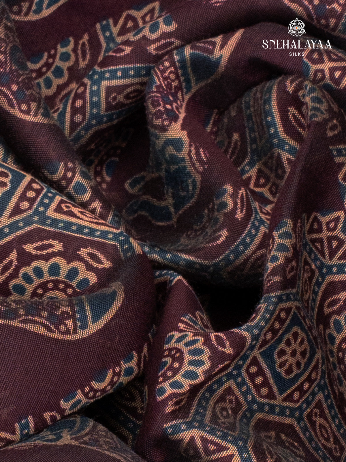 Burgundy Dola Silk Saree