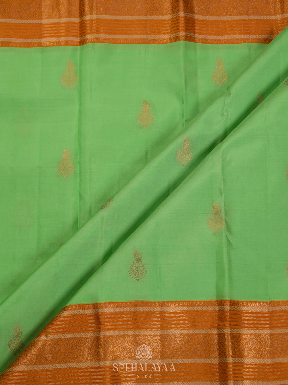 Pista Green Kanjivaram Silk Saree