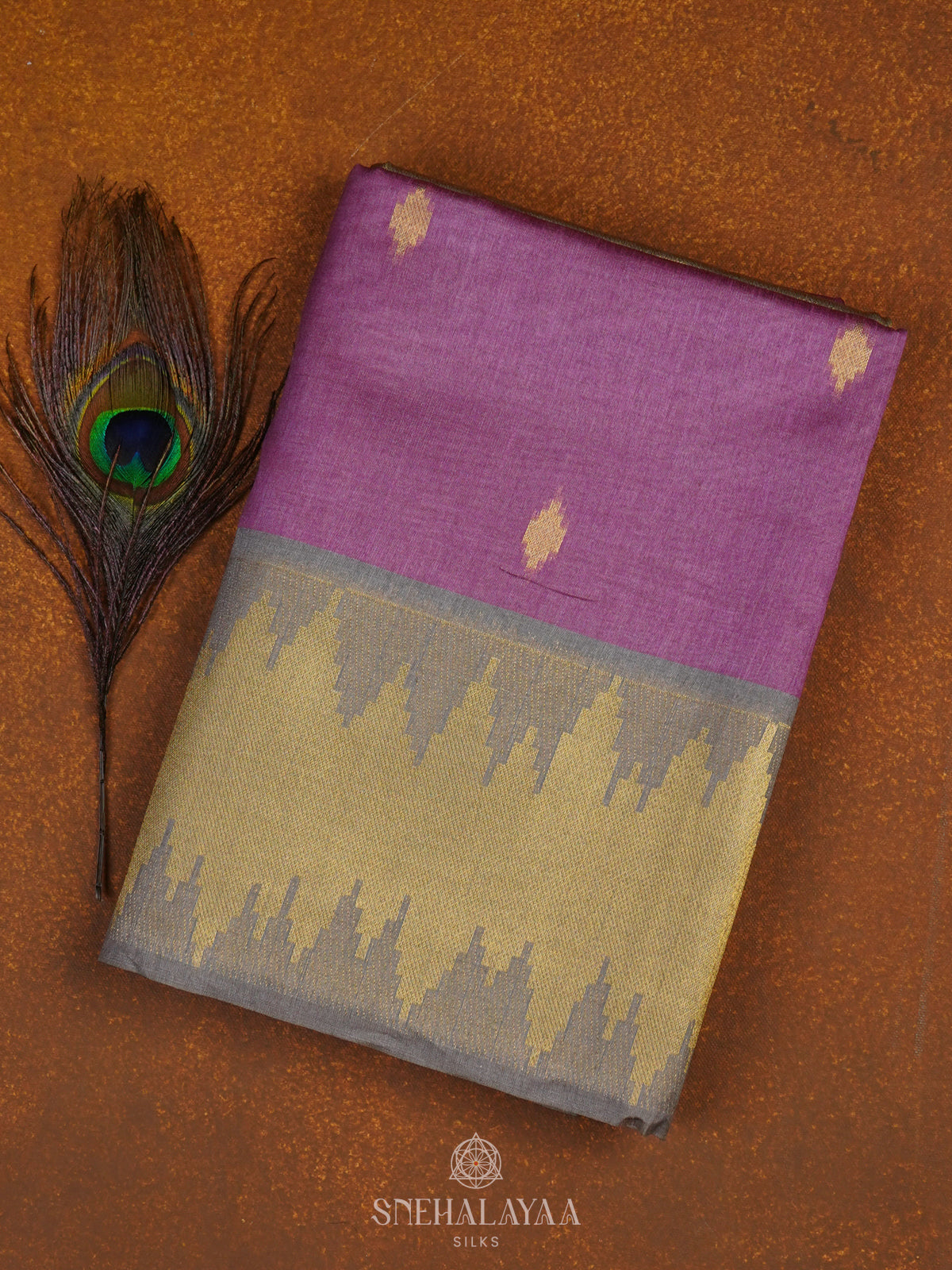 Plum Purple Jute Saree