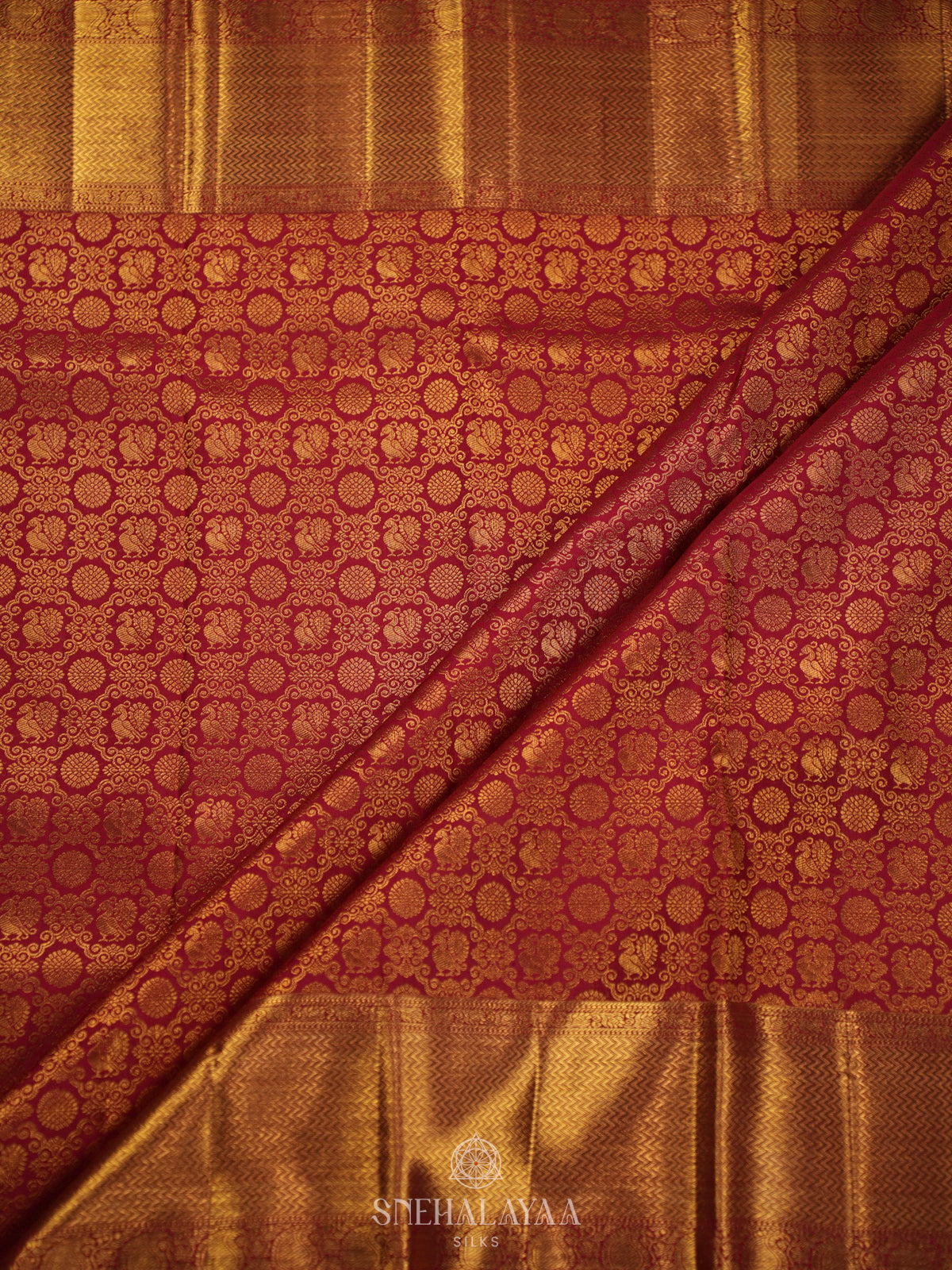 Orange Kanjivaram Silk Saree
