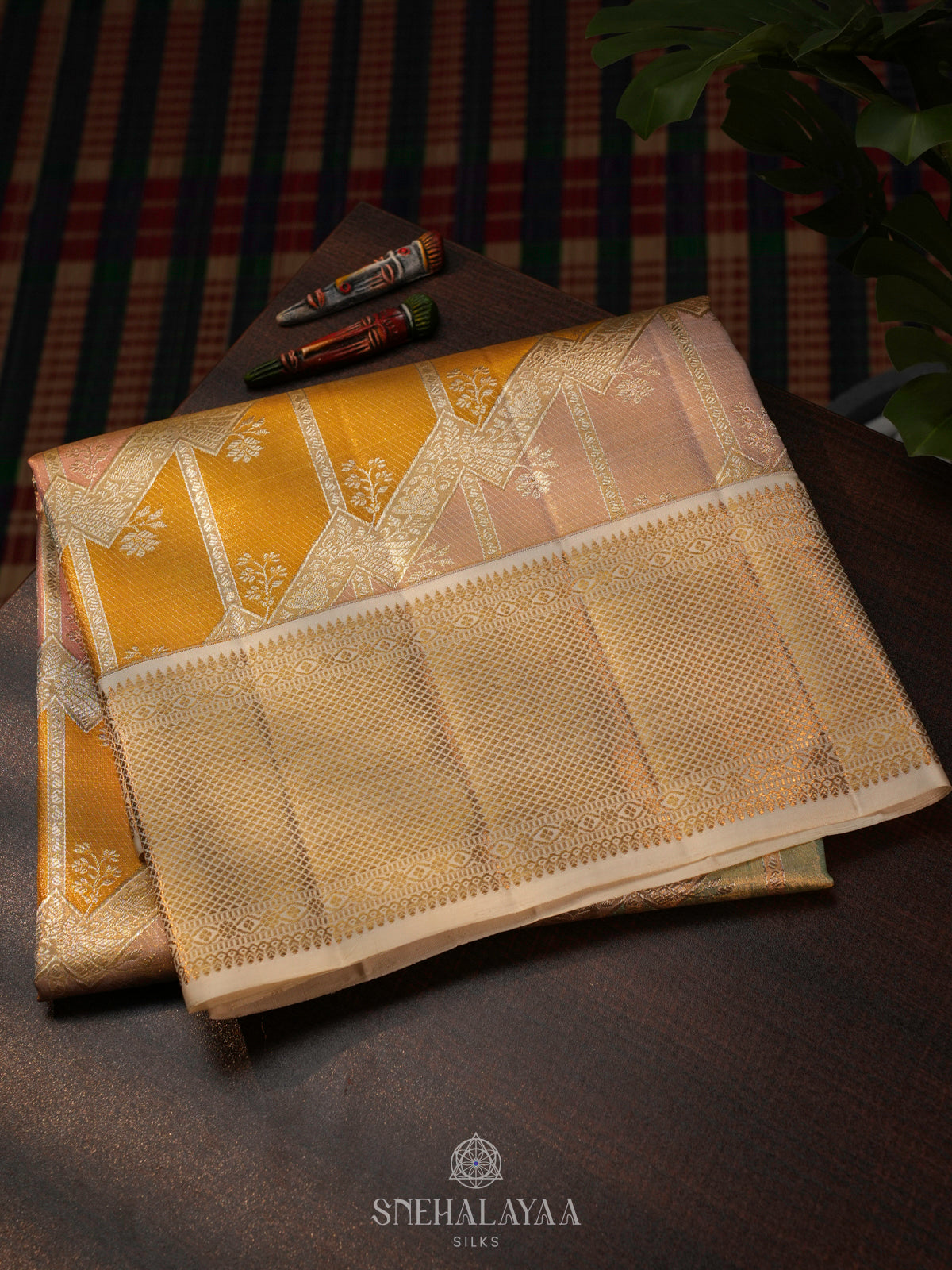 Yellow Kanjivaram Silk Saree