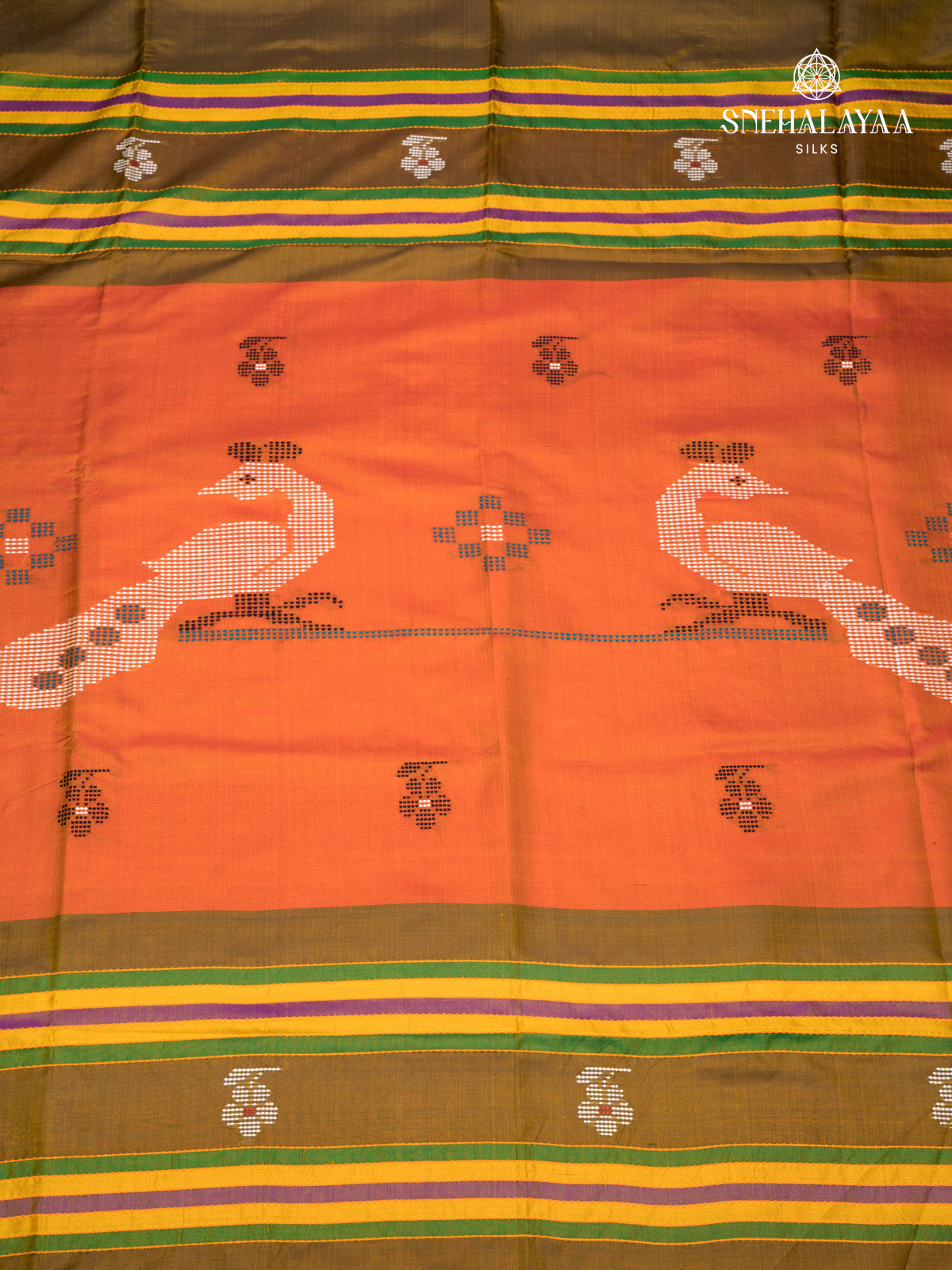 Mustard Katan Silk Saree