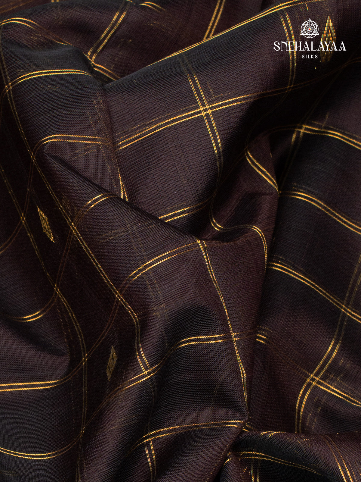 Black Kanchi Silk Cotton Saree