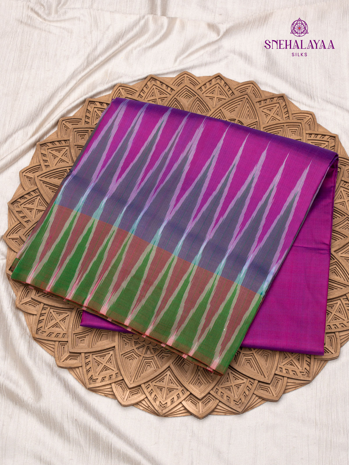 Purple Katan Silk Saree