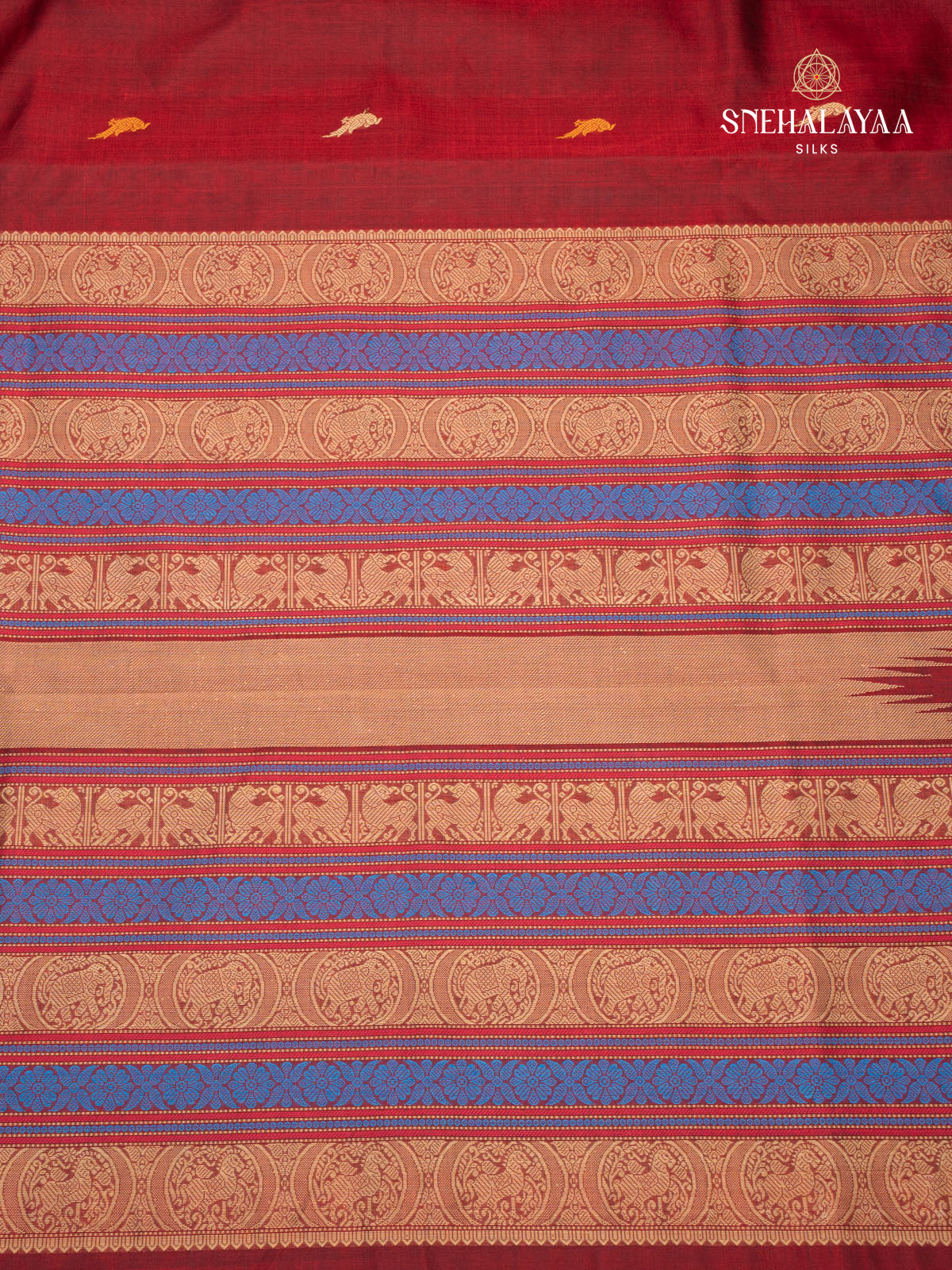 Maroon Kanchi Silk Cotton Saree