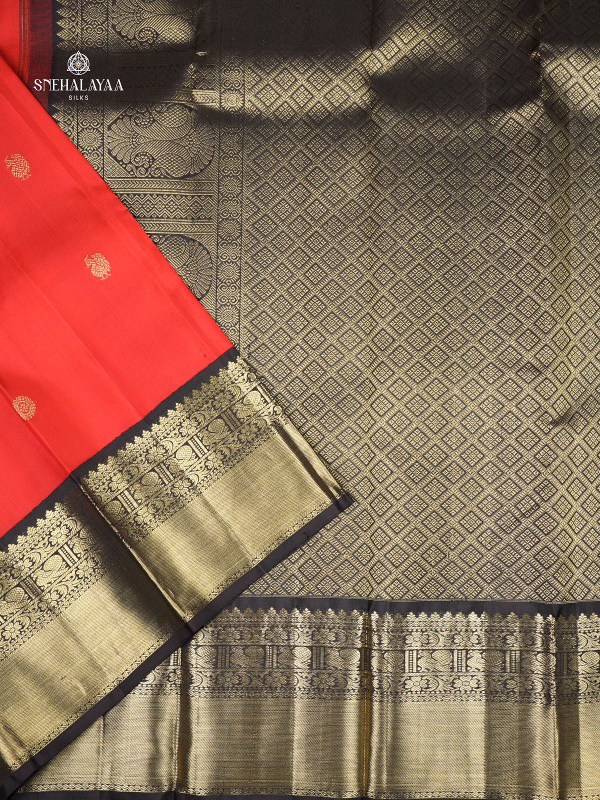 Orange Kanjivaram Silk Saree