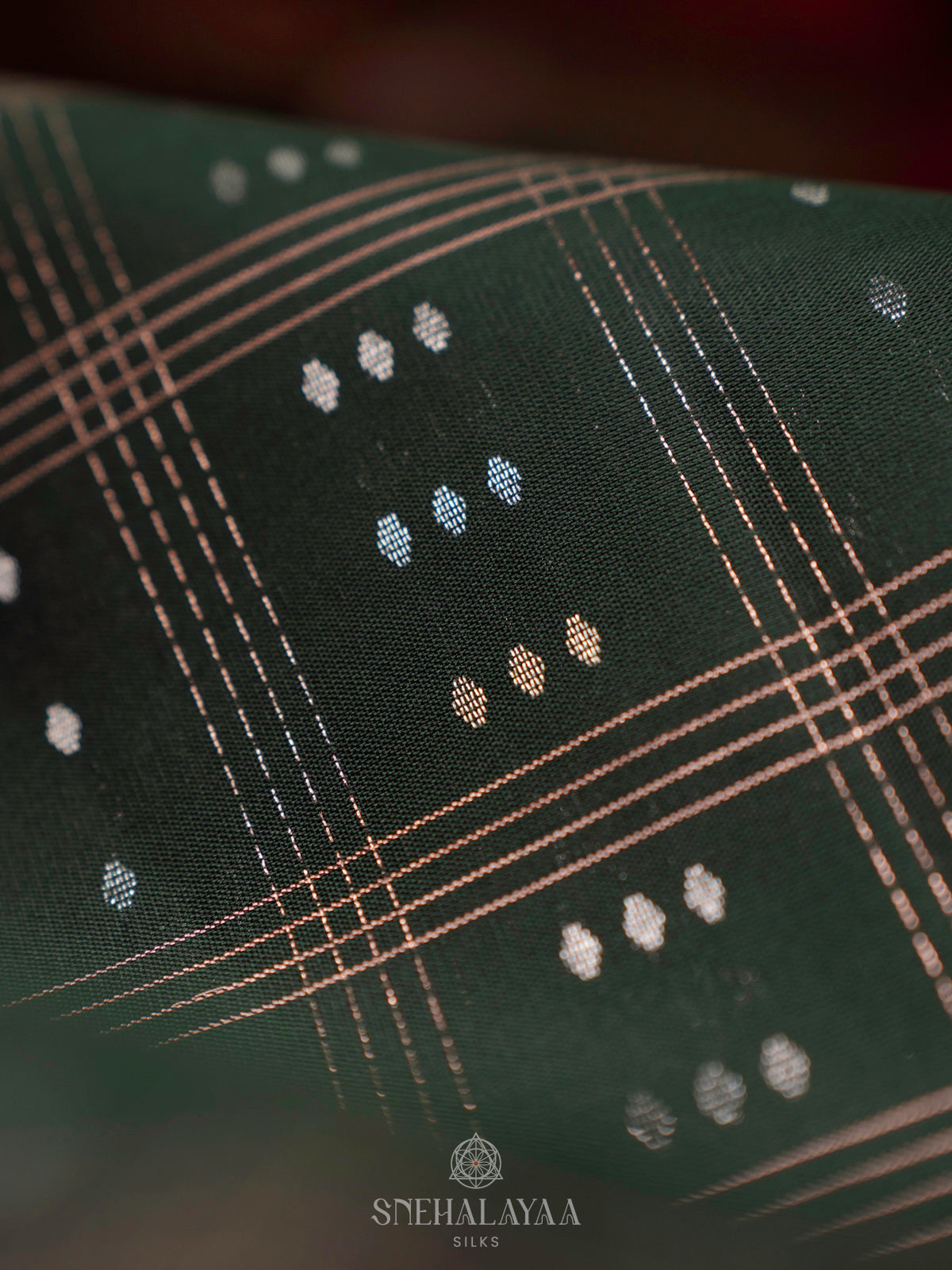 Forest Green Kanjivaram Silk Saree