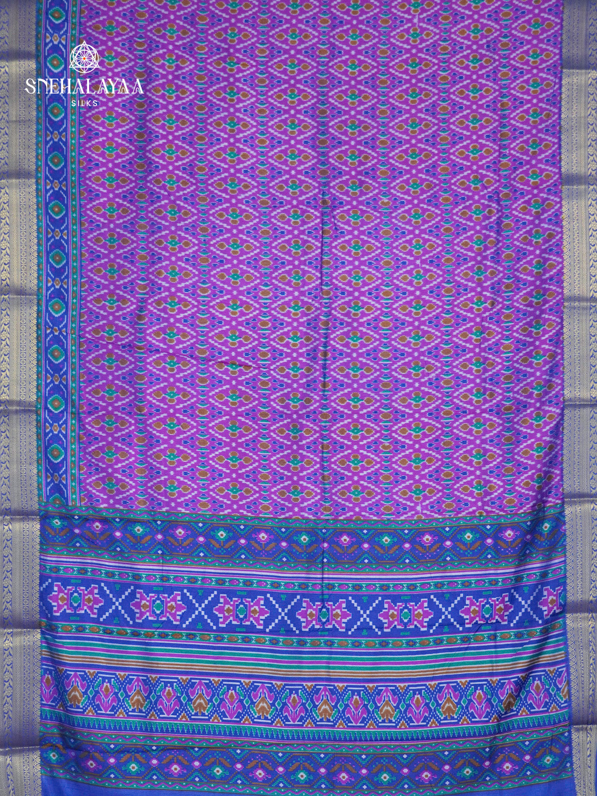 Violet Ikat Saree
