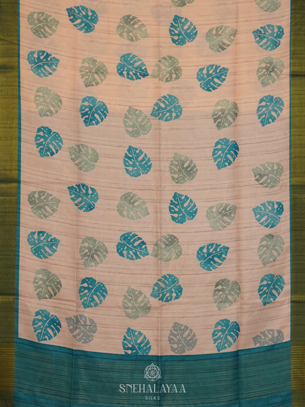 Beige Munga Tussar Saree