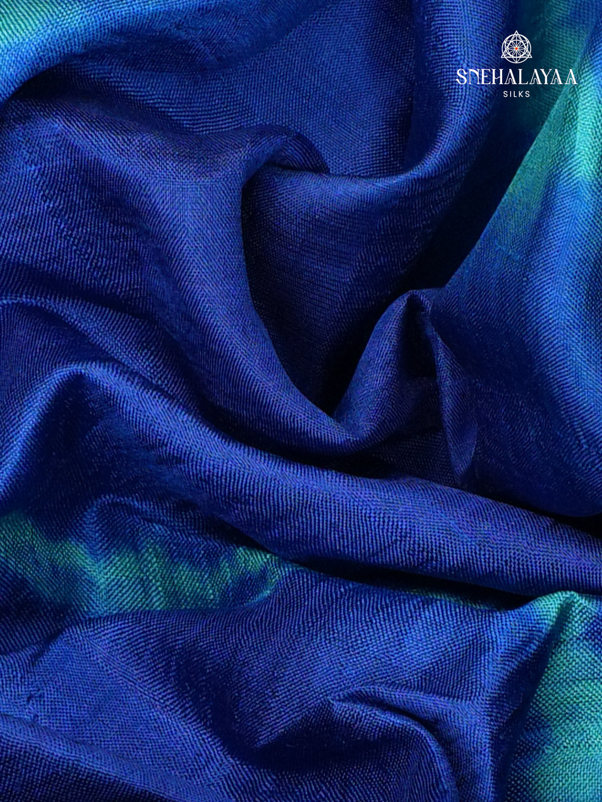 Blue Tussar Silk Saree