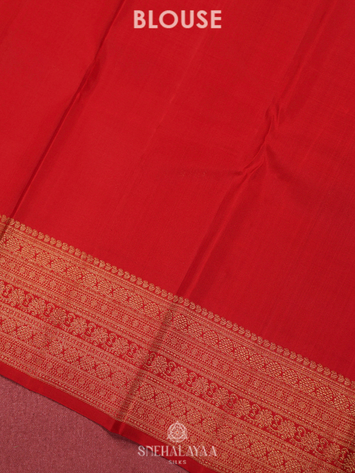 Tomato Red Kanjivaram Silk Saree