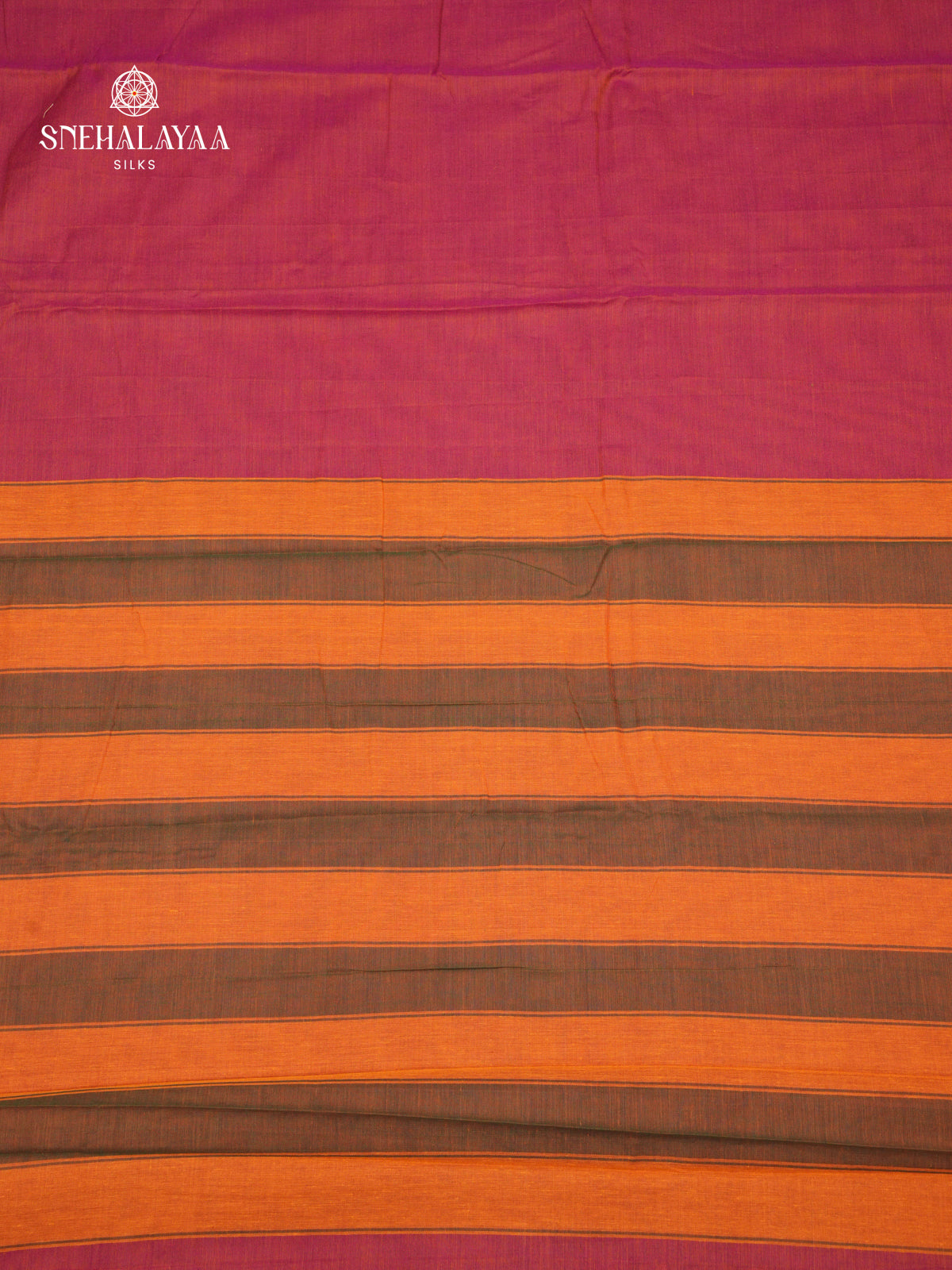 Rust Orange Narayanpet Cotton Saree