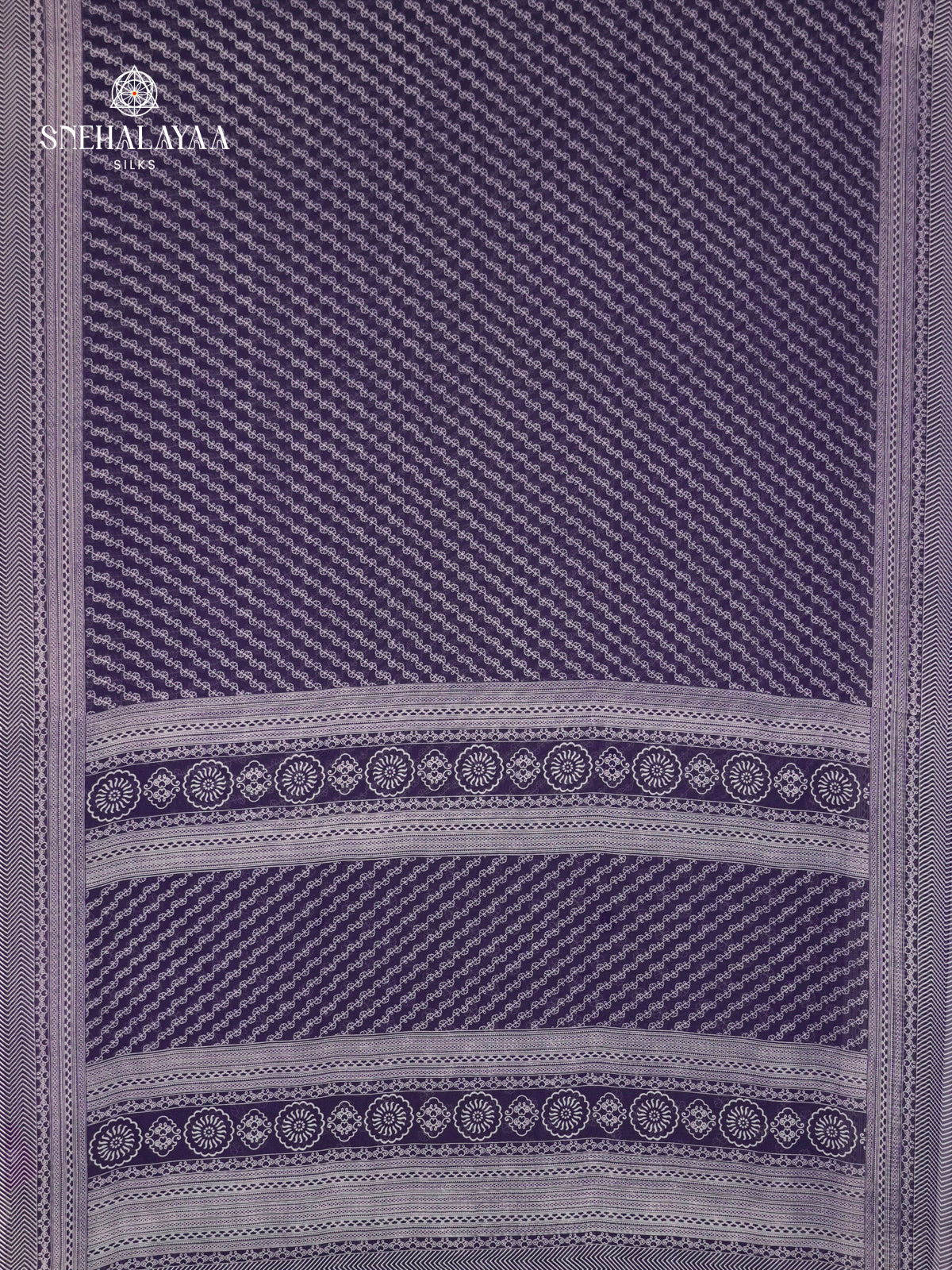 Navy Blue Chiffon Saree