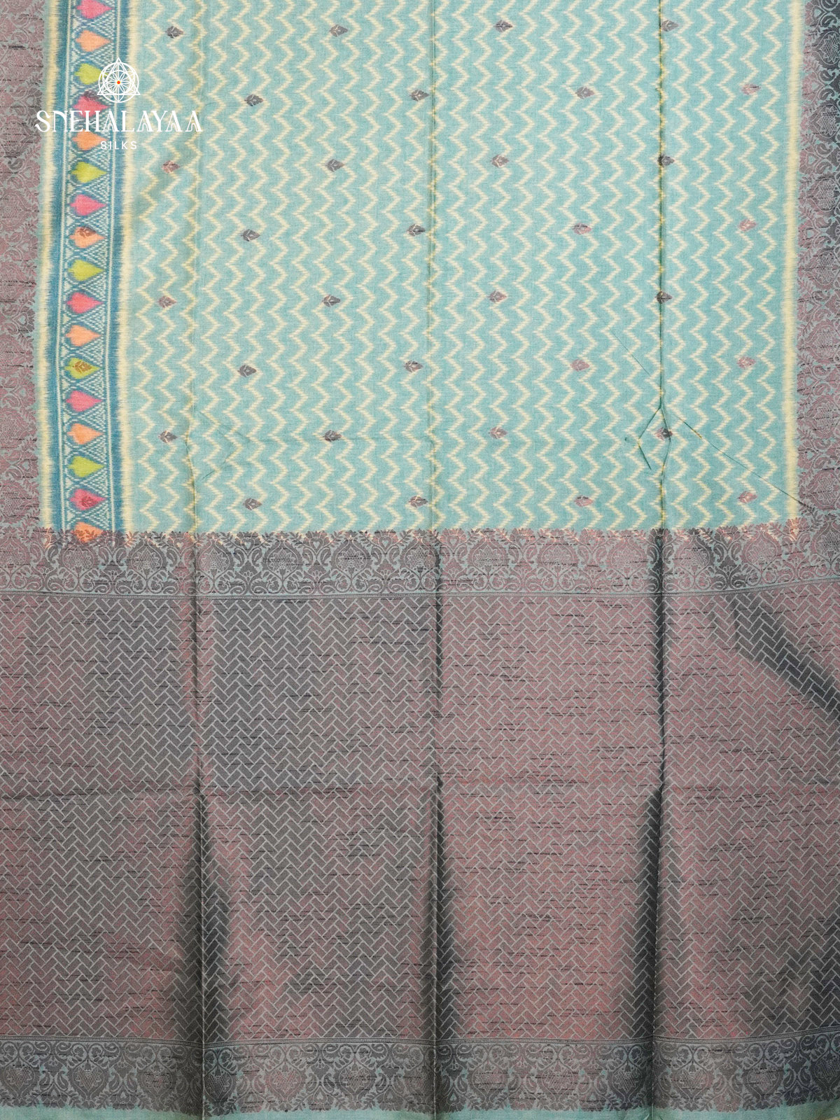 Sea Green Jute Silk Saree