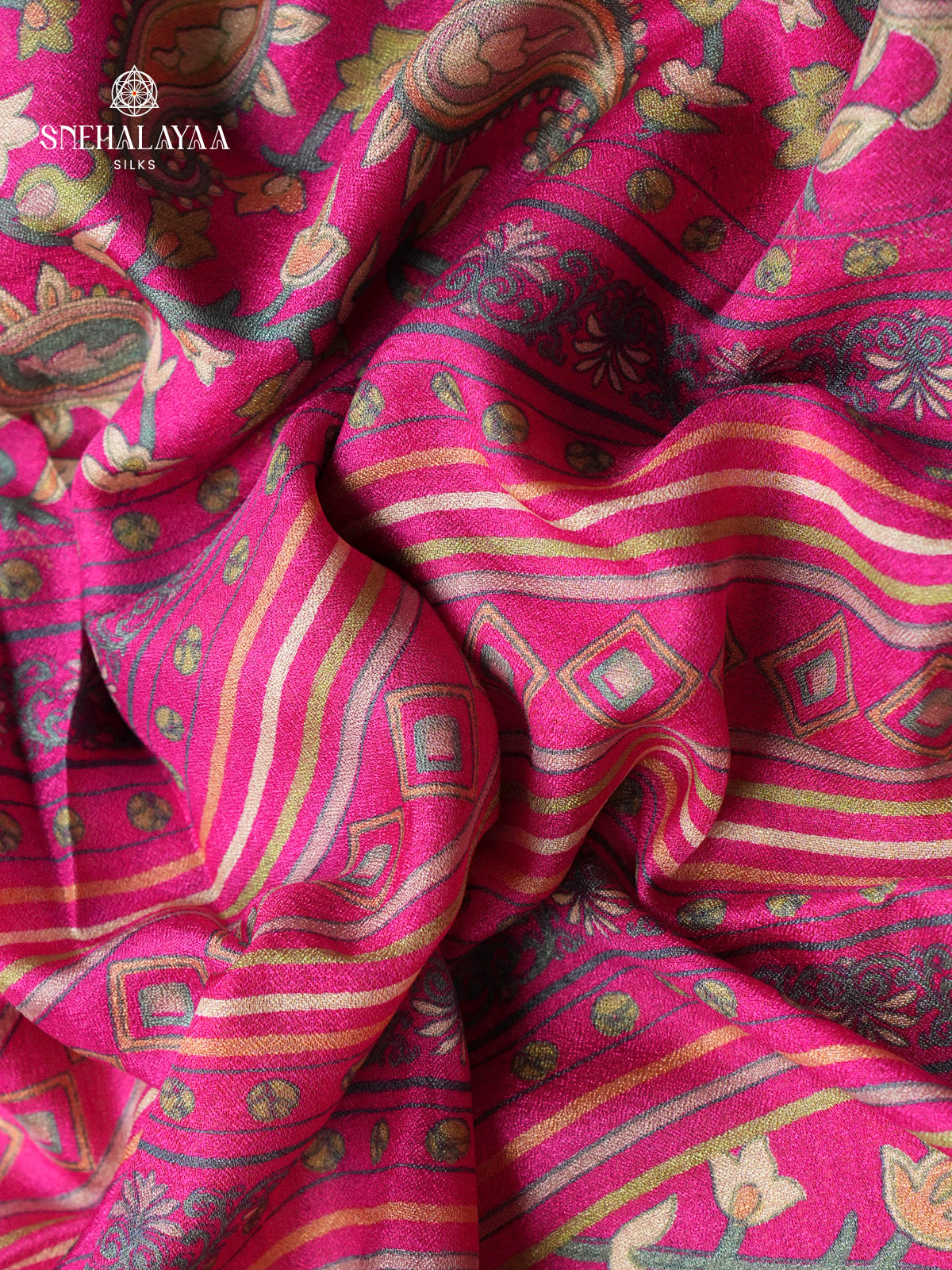 Rani Pink Chiffon Saree