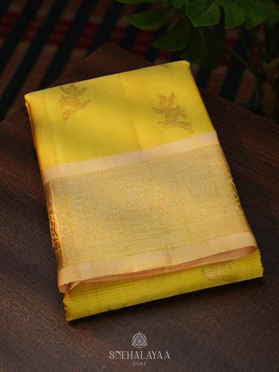 Yellow Kanjivaram Silk Saree