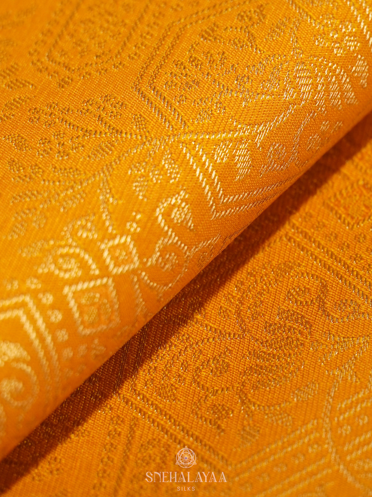 Yellow Art Silk Saree