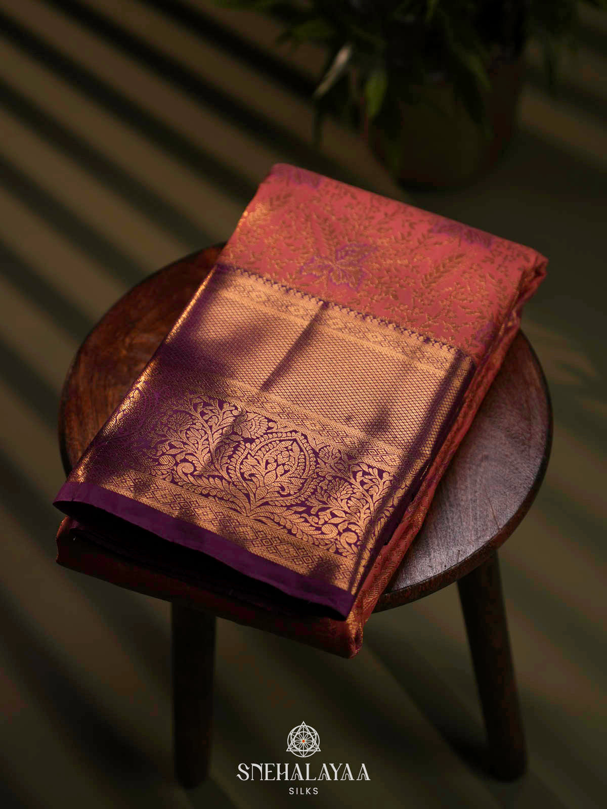 Orange Art Silk Saree