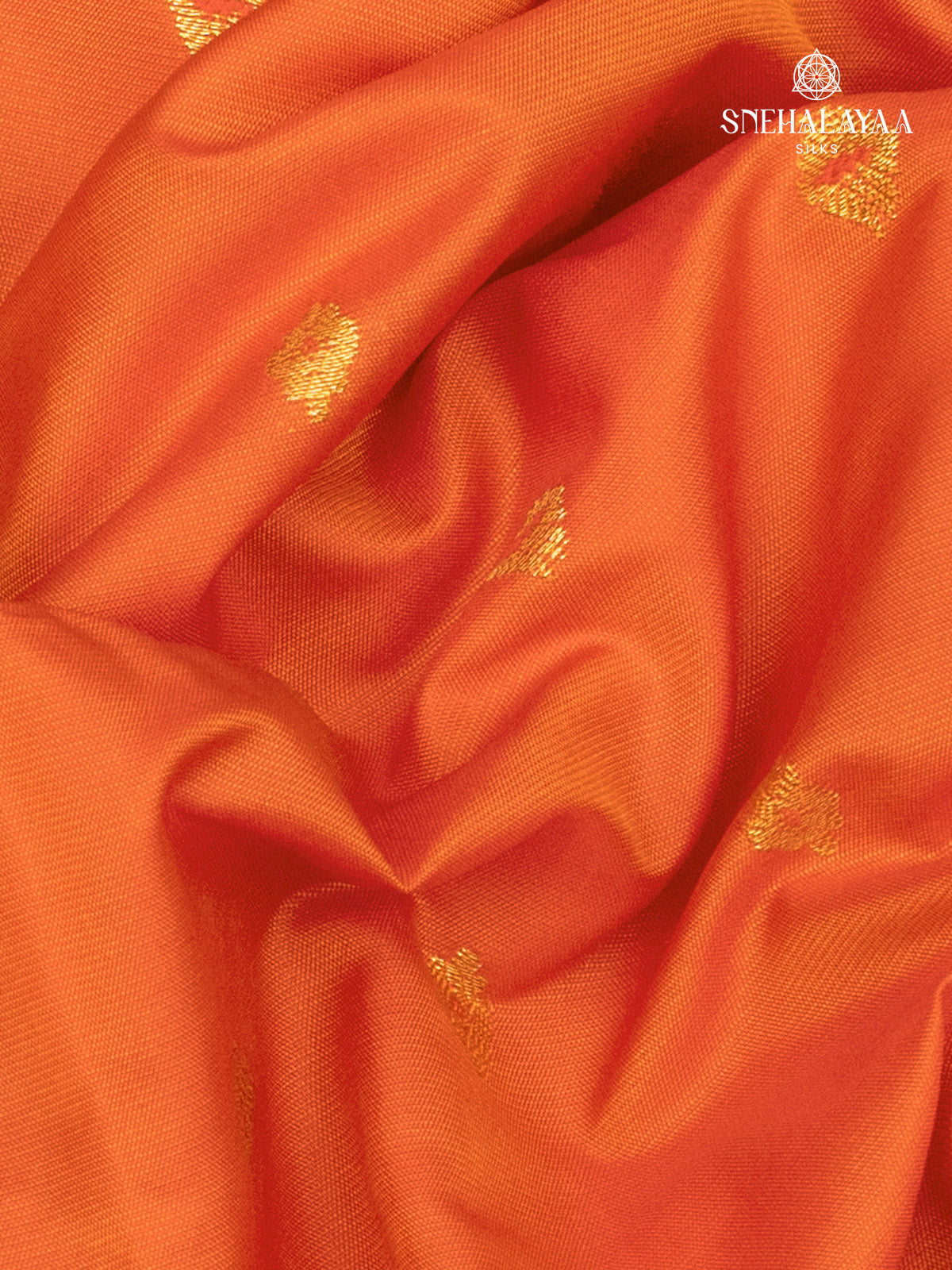 Orange Gadwal Silk Saree
