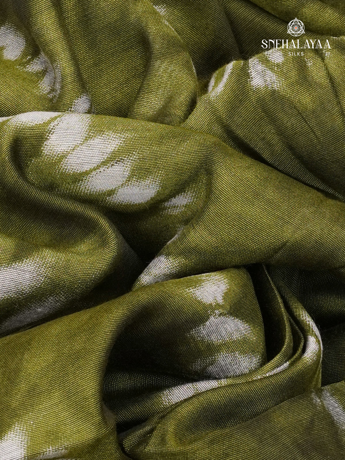 Olive Green Chanderi Saree