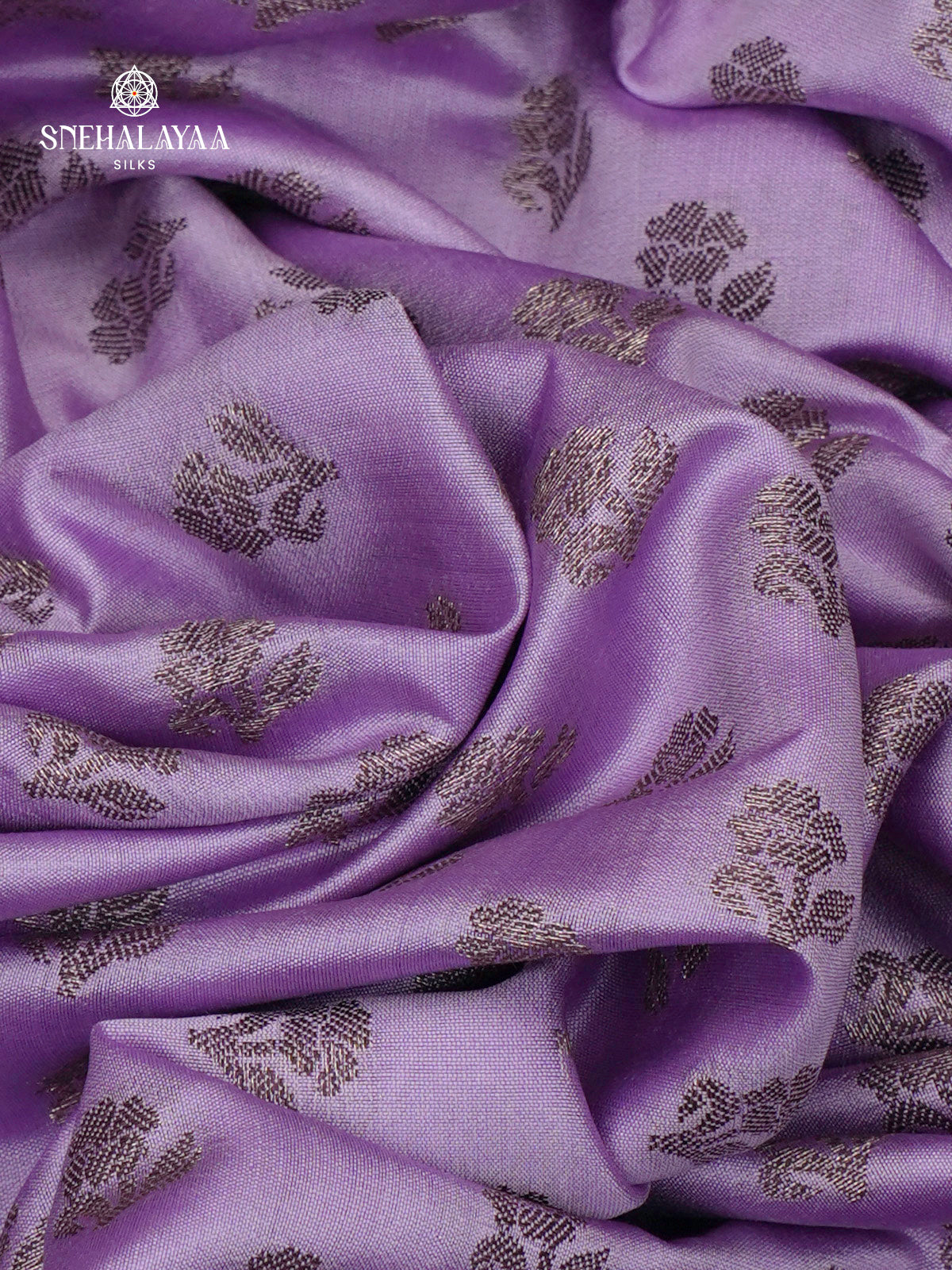Lilac Banaras Chiniya Silk Saree