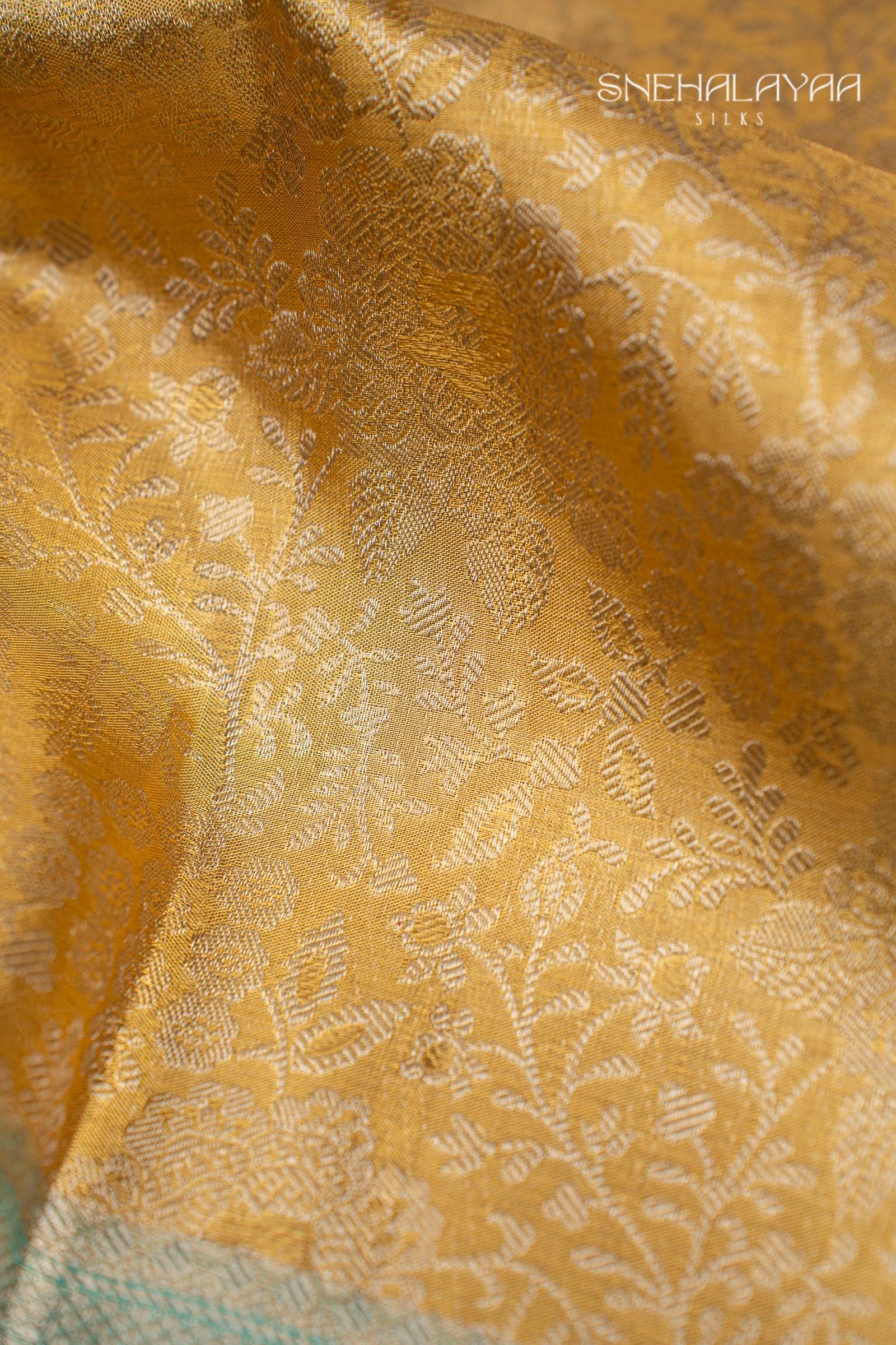 Gold Kancheevaram Silk Saree