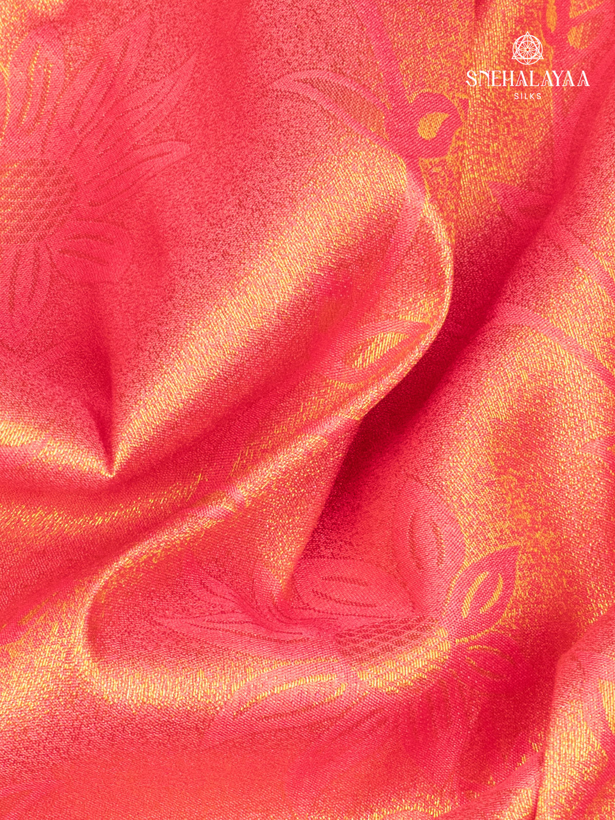 Coral Pink Soft Silk Saree
