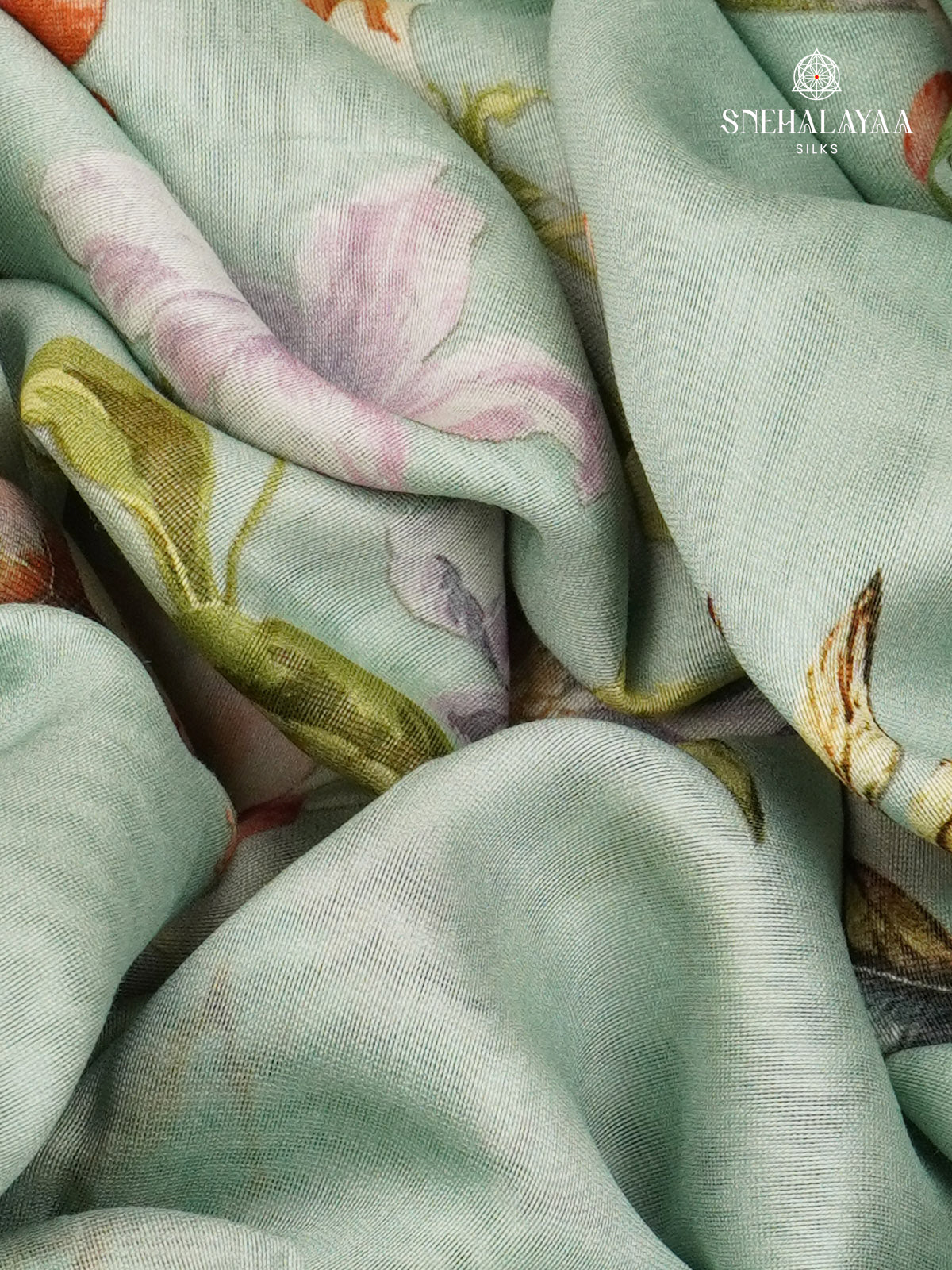 Teal Blue Chanderi Saree