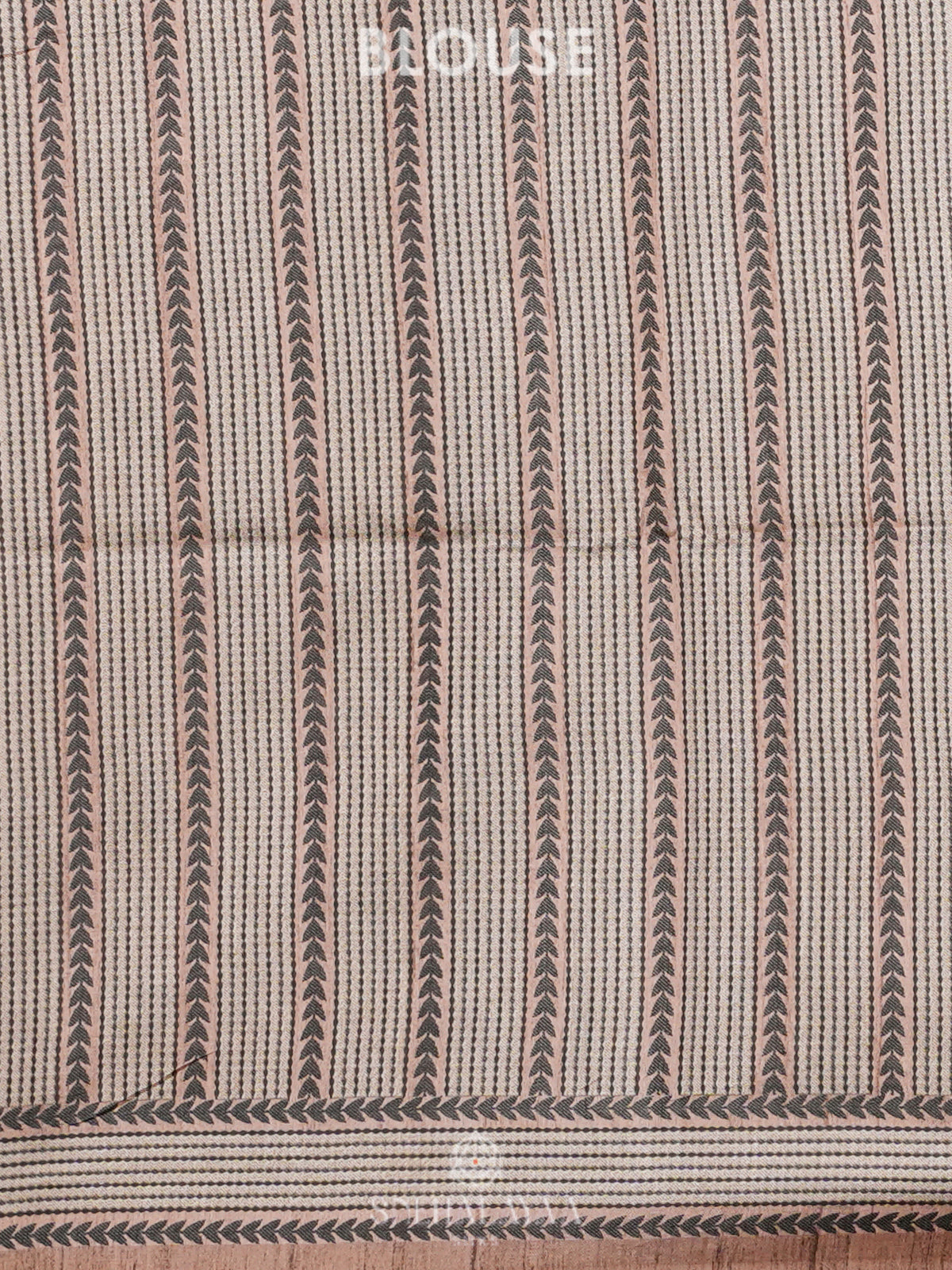 Beige Tussar Embroidery Saree