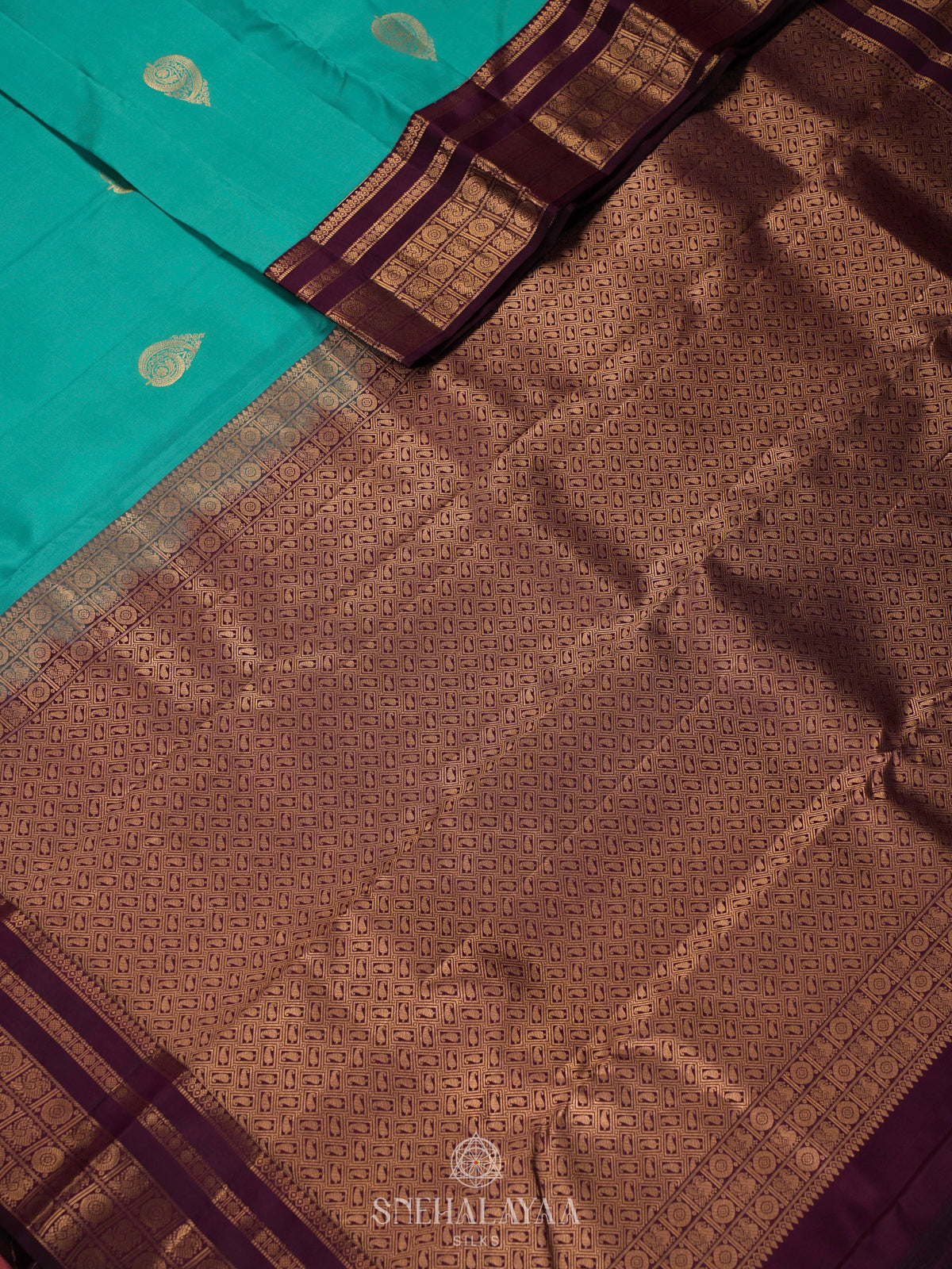 Sky Blue Kanjivaram Silk Saree