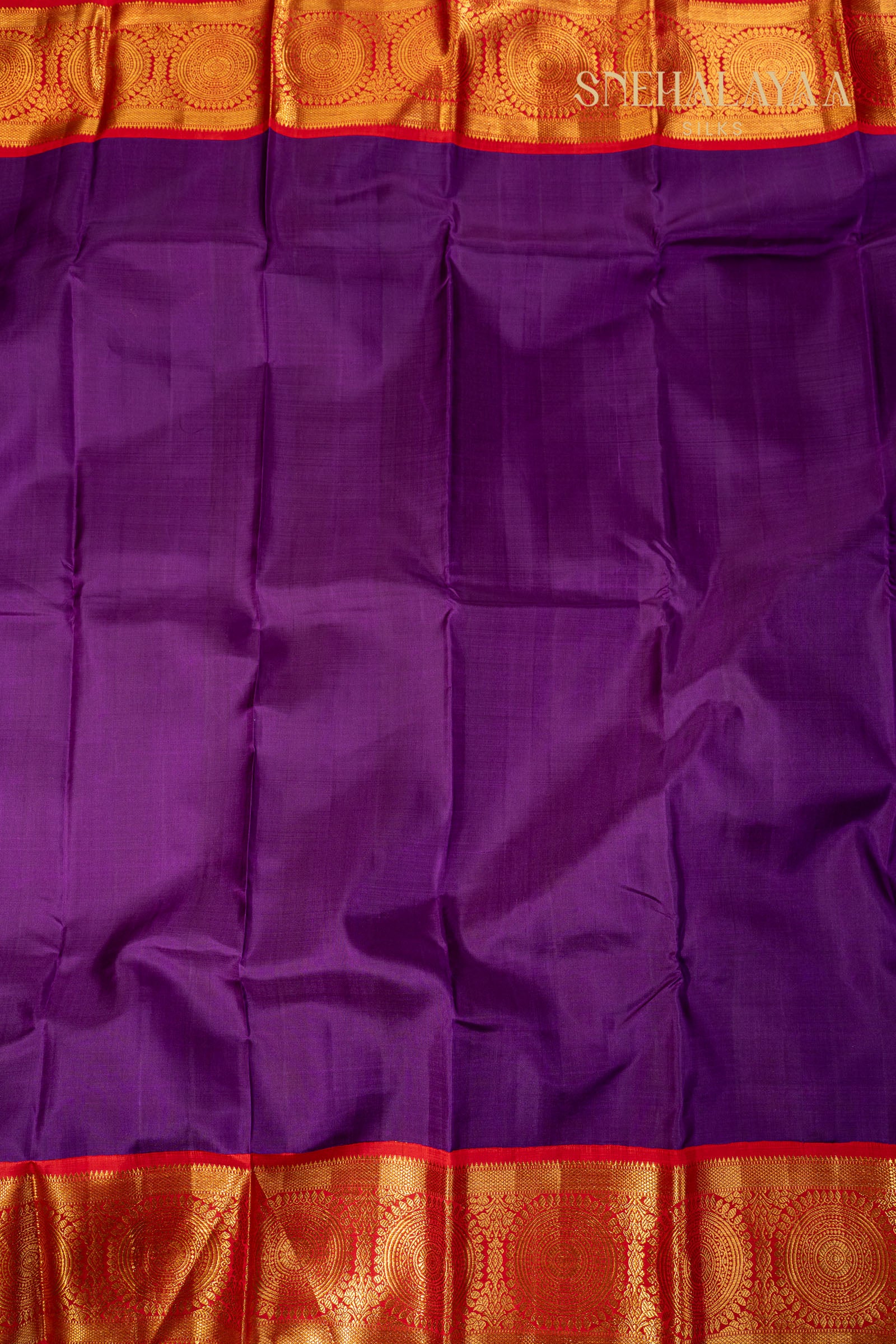 Violet Kancheevaram Silk Saree