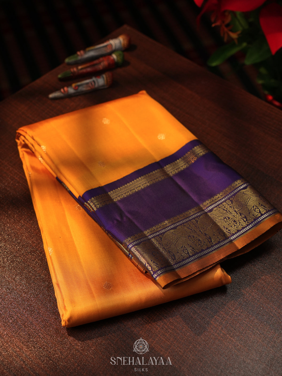 Yellow Kanjivaram Silk Saree