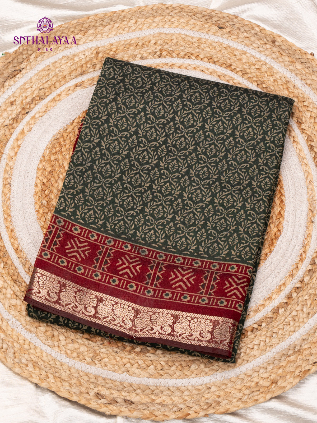 Black Dola Silk Saree