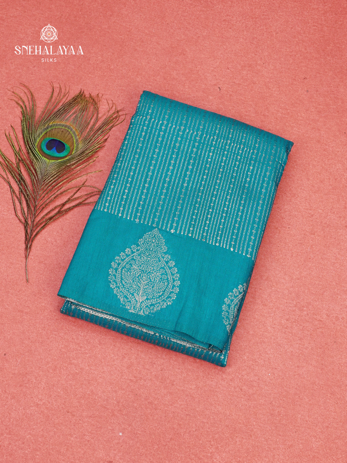 Blue Raw Silk Saree
